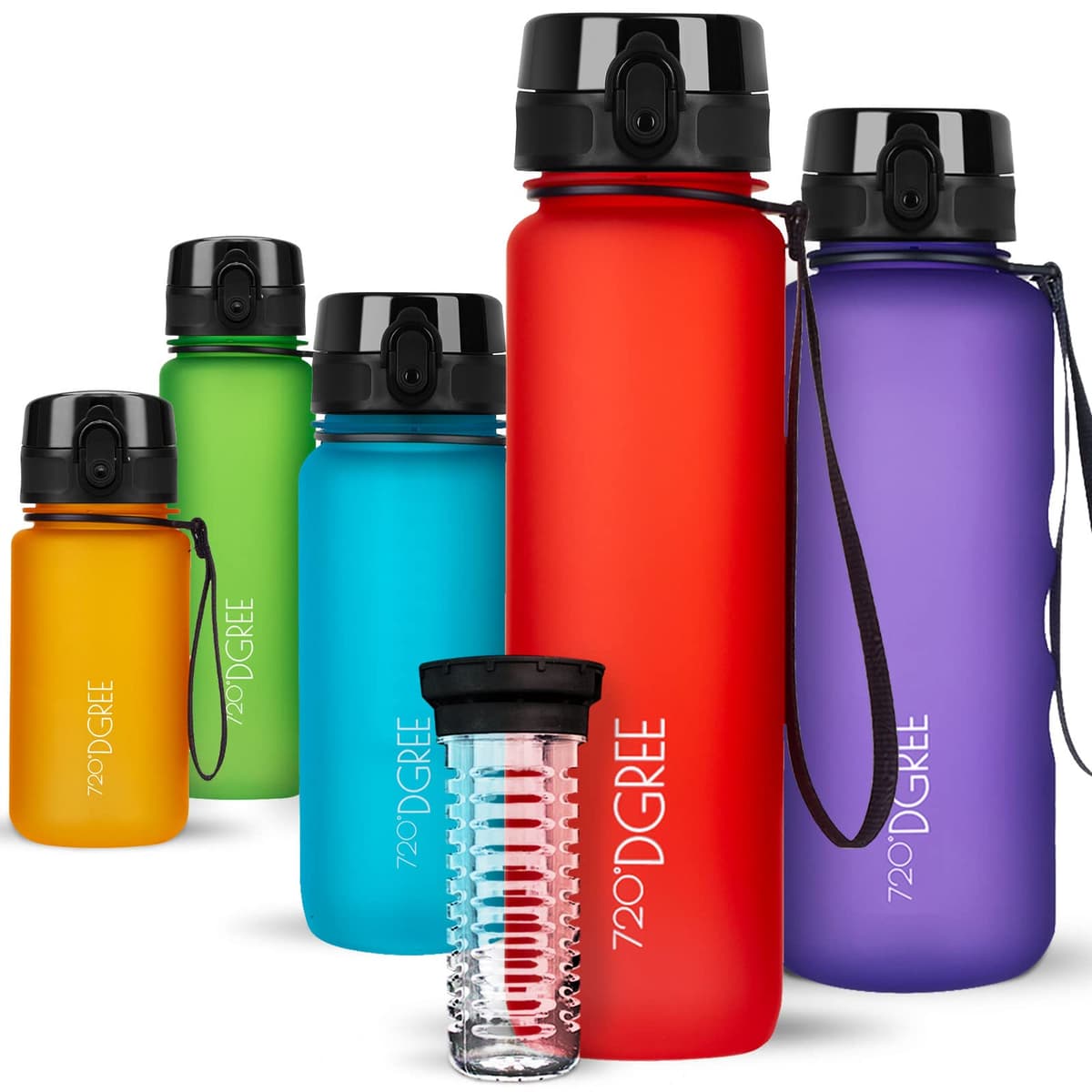 720°DGREE Botella de agua uberBottle – 1,5 litros, 1500ml | Novedosa botella deportiva | Sin BPA | Ideal para niños, fitness, deportes, fútbol, guardería, escuela, pequeños, antigoteo — view 178