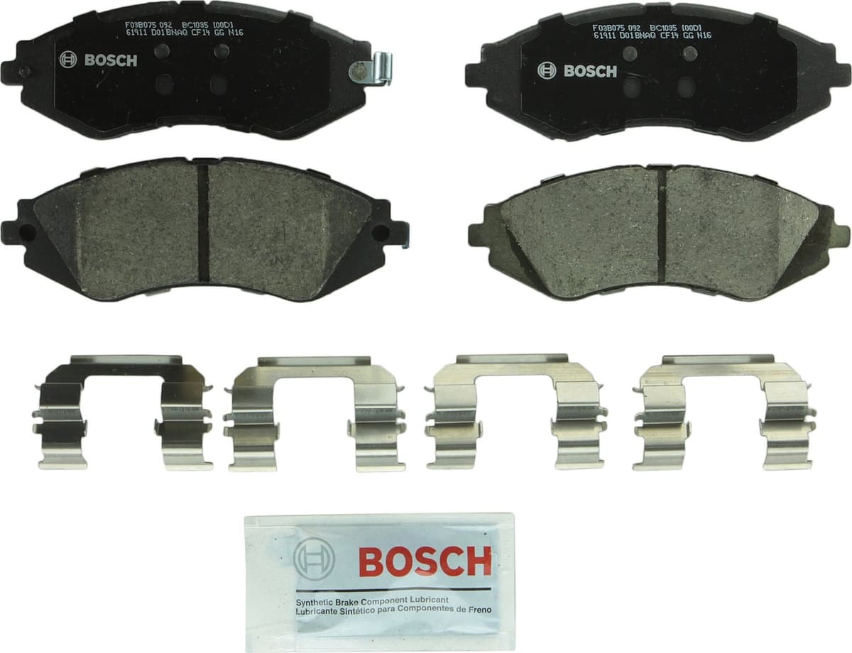 Bosch BC914 QuietCast Premium Ceramic Disc Brake Pad Set For: Acura ILX; Honda Accord, Civic, CR-V, Element, Fit, Front — view 60