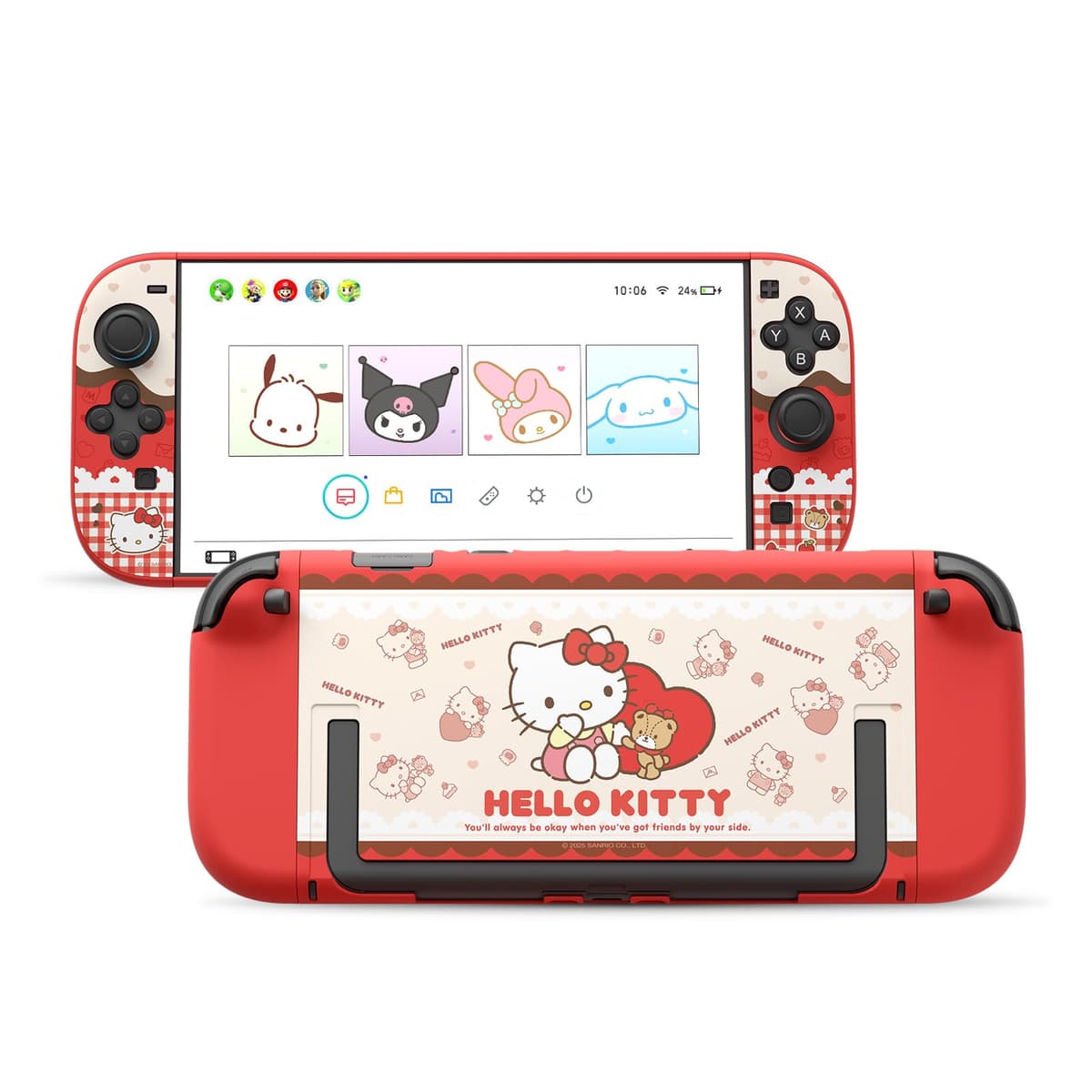 Kuitmor Cute Plush Protective Case Compatible with Switch 2 (2025), Anti-Scratch and Shock-Absorption Hard PC Shell Cover for Switch 2 Game Console and Joystick Controller - KLM — view 12