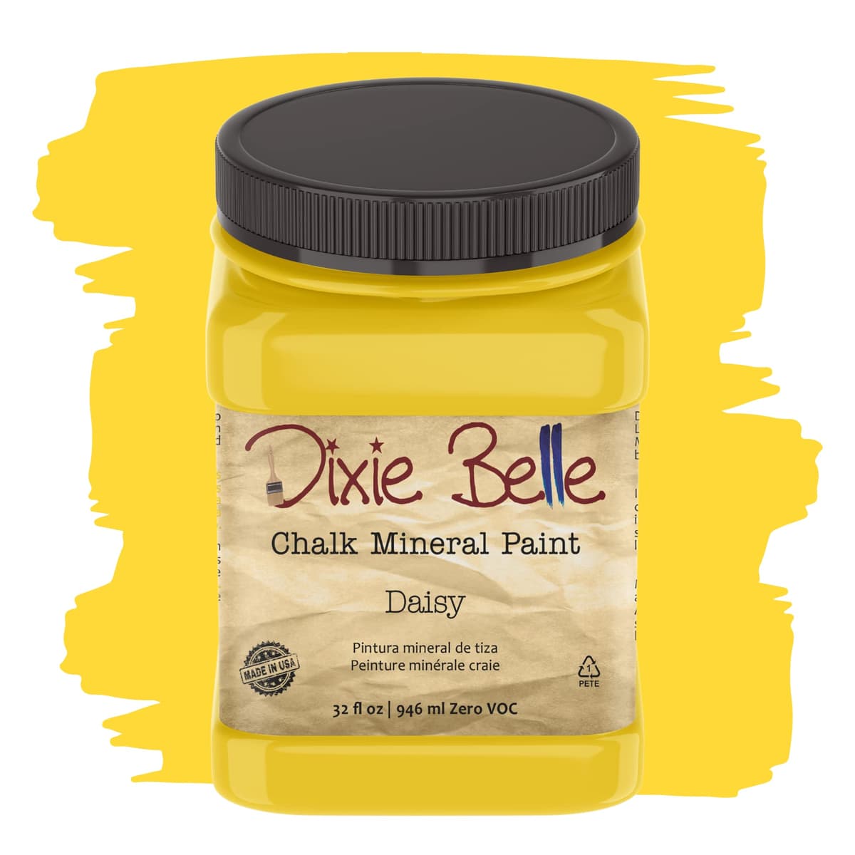 Dixie Belle Paint Company Chalk Finish Furniture Paint - Caviar (32oz) - Matte Black Chic Chalk Mineral DIY Furniture Paint — view 182