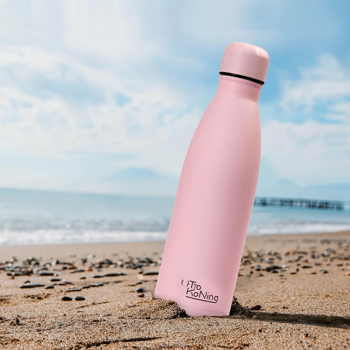 Otto Koning Botella Térmica de Agua Acero Inoxidable 500ml- Doble Aislamiento al vacío para 12 Horas de Bebida Caliente y 24 Horas de Bebida Fría. Botella Termo a Prueba de Fugas Libre BPA — view 2