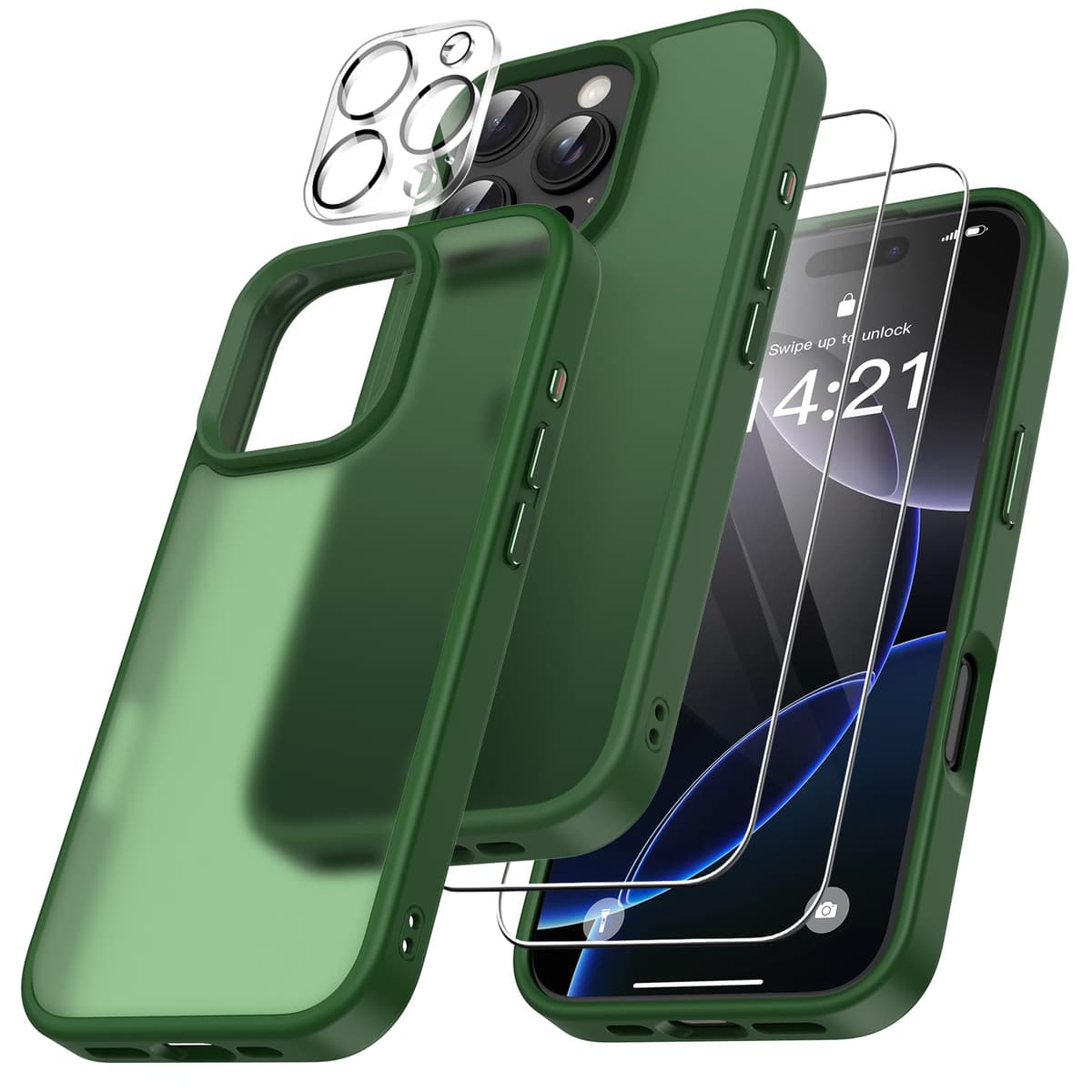 FLLAO 4 en 1 Funda para iPhone 15 con 2 Protector Pantalla y 1 Protector Lente Cámara, [Almohadilla de Aire integrada] Antigolpes Antiarañazos Carcasa 6,1 Pulgadas, Transparente — view 44