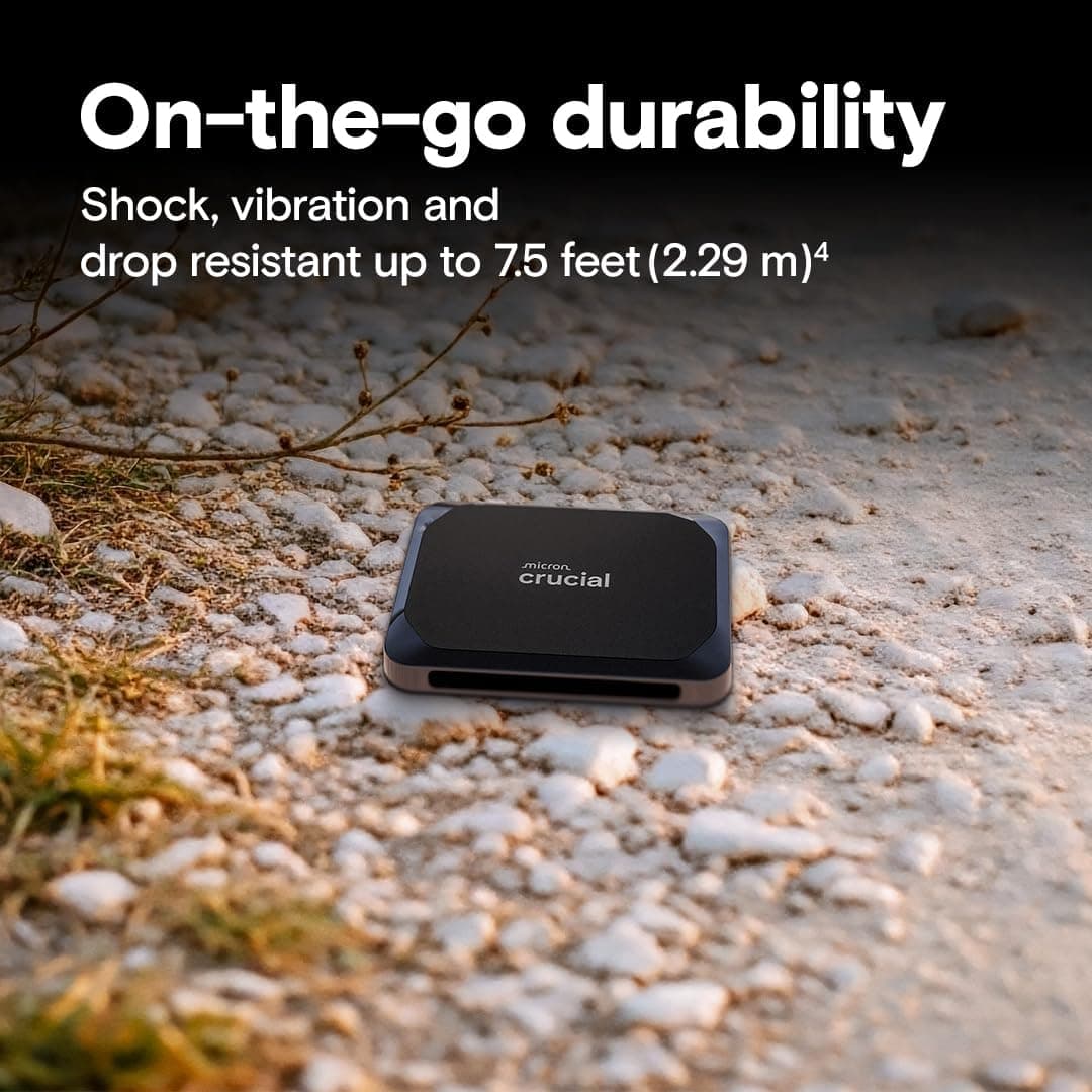 Crucial X9 1TB Portable External SSD - Up to 1050MB/s, External Solid State Drive, Works with PC, Mac, PlayStation and Xbox,  — view 2
