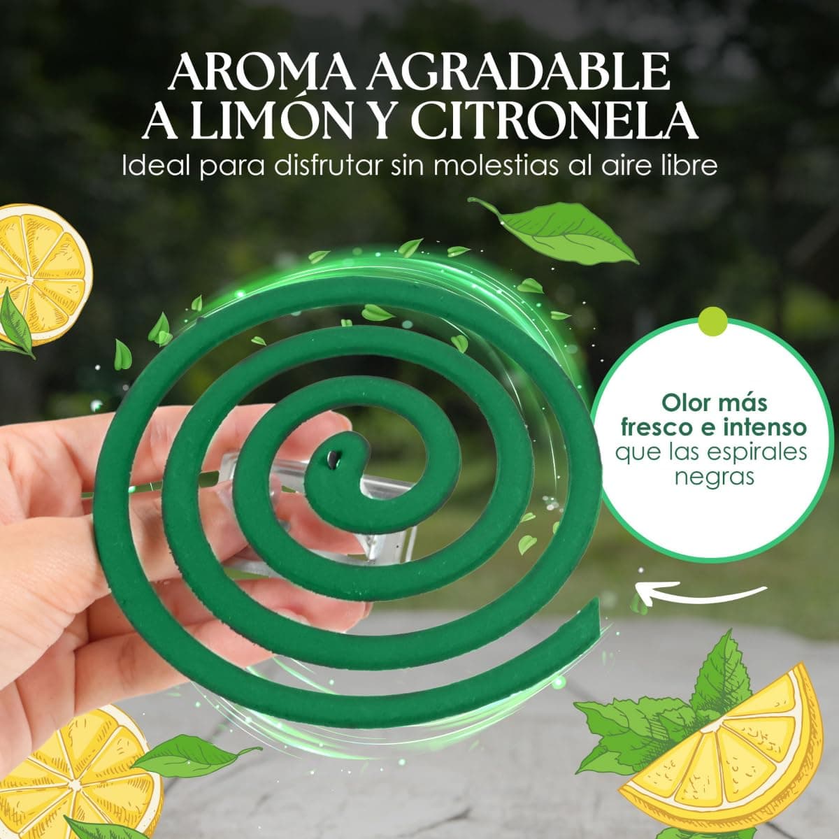 40 Espirales Antimosquitos con Citronela y Limón, Protección Exterior 6-8 Horas, Protección Natural, Aroma Agradable — view 4