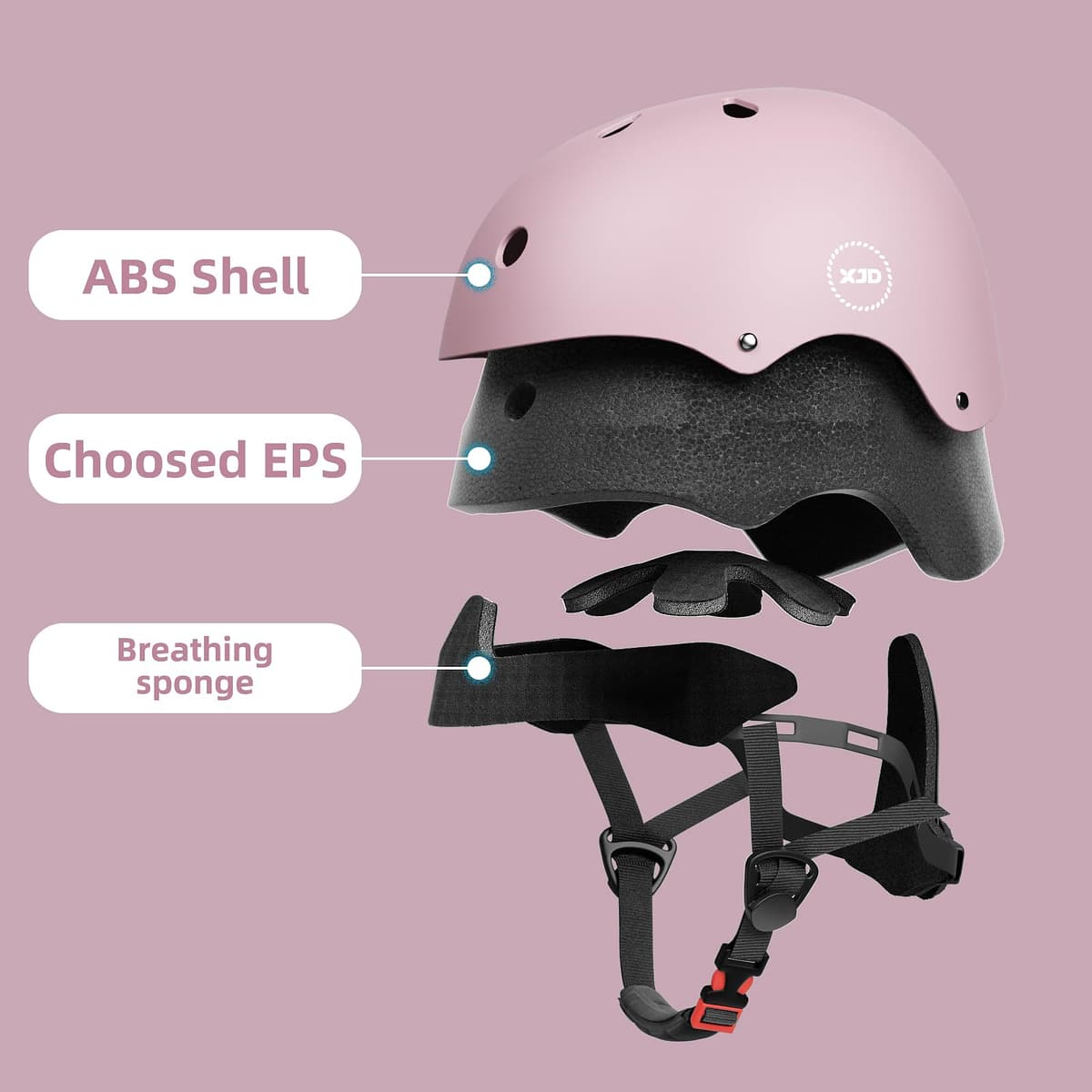 XJD Casco de Ciclismo para Niños Ajustable Casco Bicicleta Niño Casco Infantil Patinete Rollerskate de 3 a 14 Años Protecciones para Múltiples Deportes — view 23