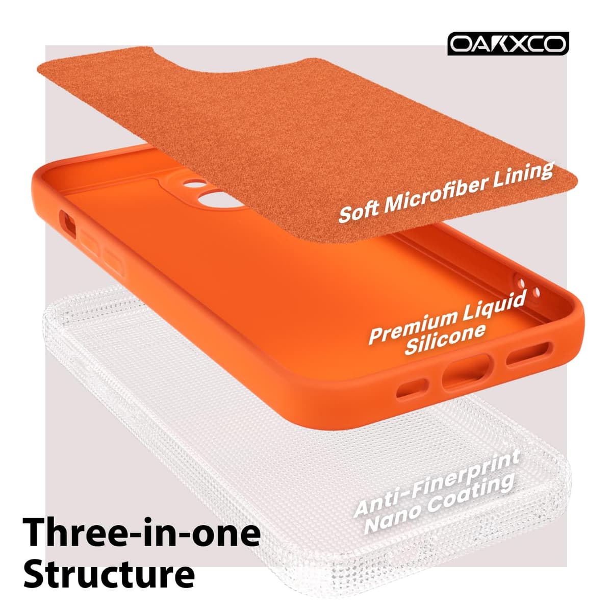 oakxco for iPhone 17 Pro Max Phone Case Liquid Silicone, Cute Thin Slim Grip Soft Rubber Gel for Women Men, Smooth Matte TPU Plain Solid Color Girly Simple Case with Camera Cover, Light Pink — view 1783