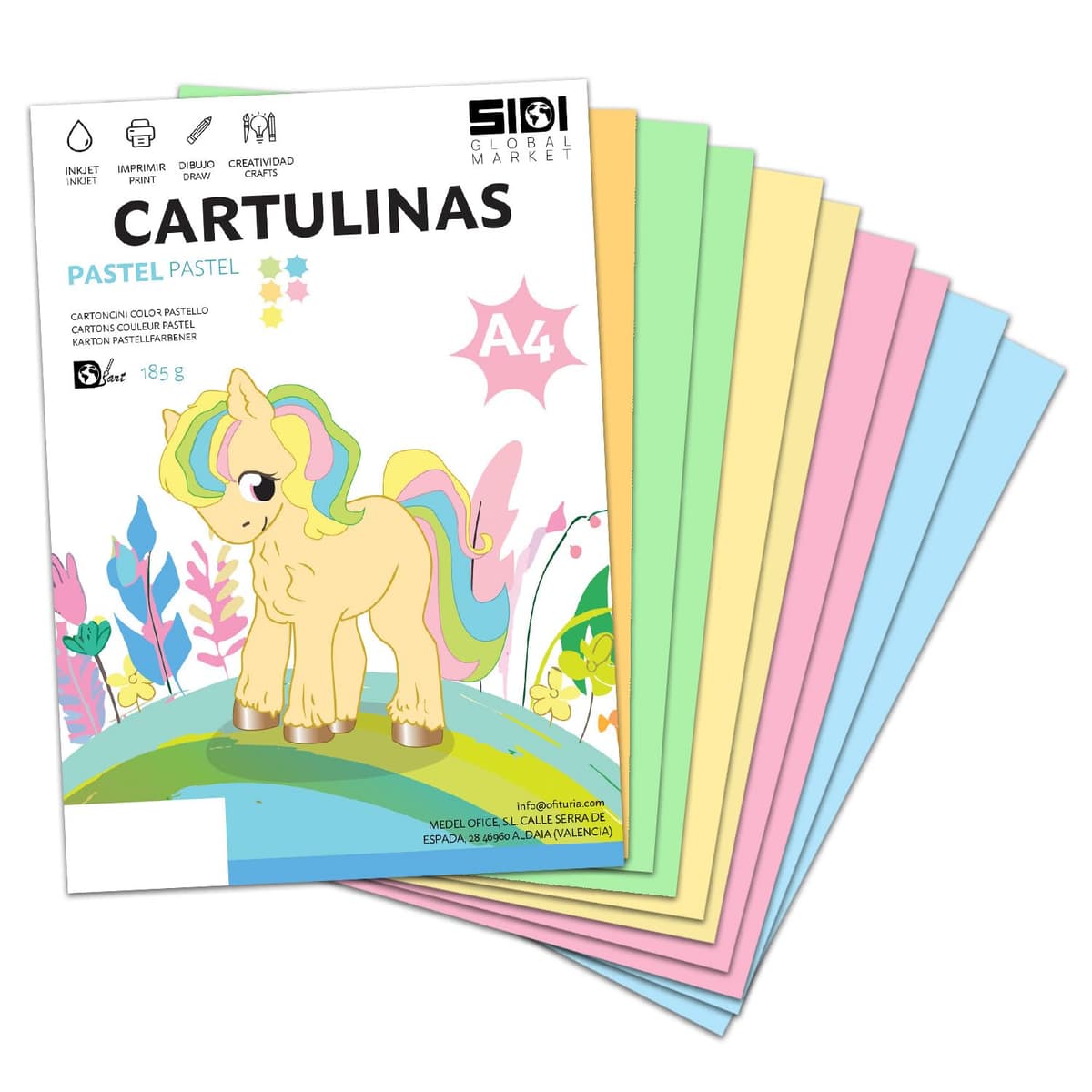 Cartulina A4 Azul Metalizada 230 g Cartulina Brillo Reflectante para Manualidades, Scrapbooking, Impresora Inkjet y Láser, Papel Cartulina Premium Metalizado – SIDI (azul metalizado, 25h) — view 40