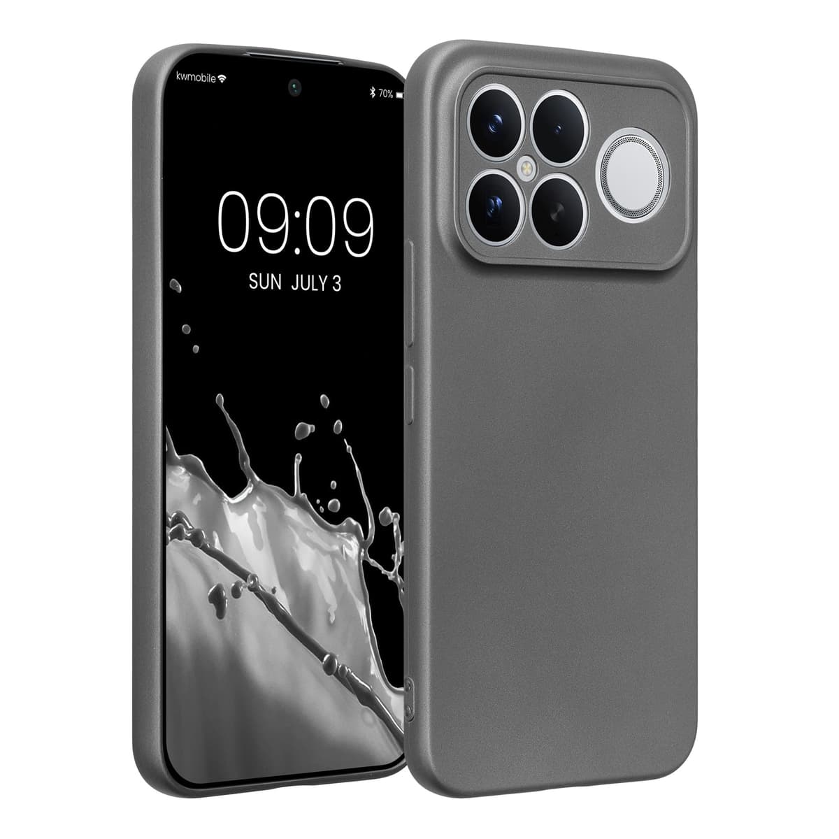 kwmobile Carcasa Compatible con Xiaomi Redmi Note 14 Pro 5G / Poco X7 Funda - Funda Ultrafina de TPU con Bordes elevados - Lavanda Metalizado — view 321