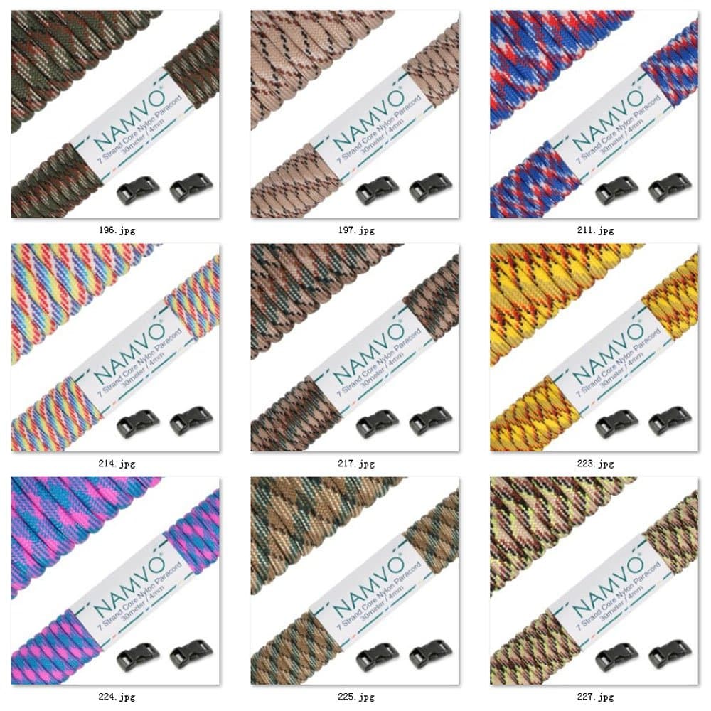 Namvo 550 Paracord Mil Spec Type III 7 Strand Parachute Cord Total Length 100ft/30 Meters Spots/Stripes/Camouflage — view 5