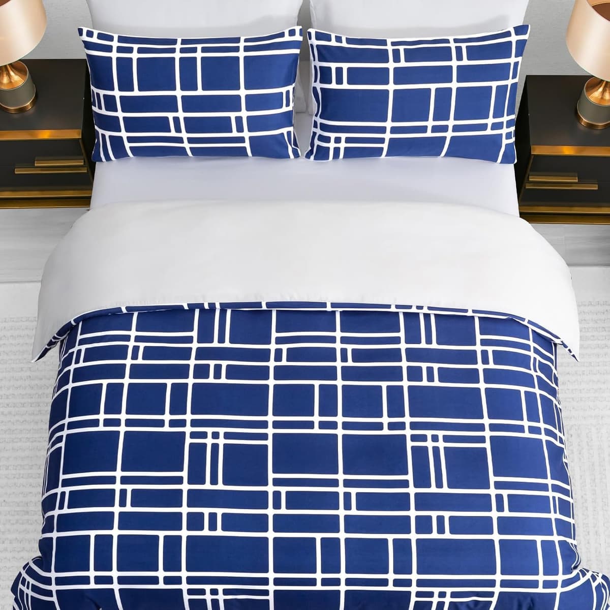 Pamposh 3 Pcs Single Duvet Cover Set with Matching Black Single Fitted Sheet 40 cm Extra Deep Pocket - UltraSoft Breathable Premium Microfibre Reversible Quilt Cover Bedding Set For All Seasons — view 92