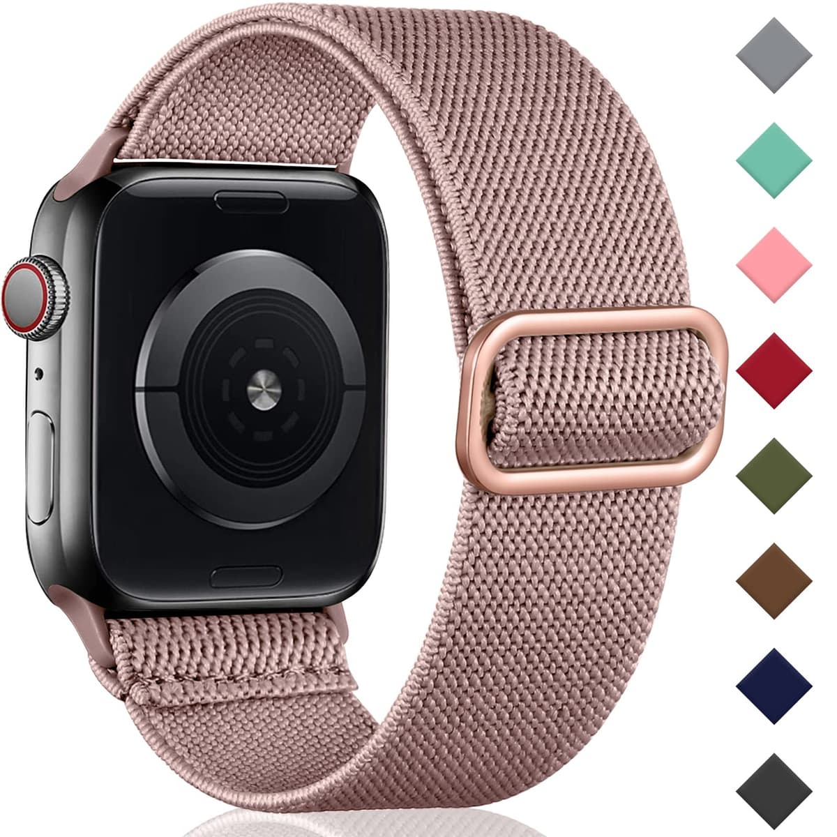 Oielai Solo Loop Straps Compatible with Apple Watch Strap 38mm 40mm 41mm 42mm 44mm 45mm 46mm 49mm, Adjustable Stretch Nylon Sport Band for iWatch Series 11 10 9 8 7 6 5 4 3 2 1 SE Ultra — view 14