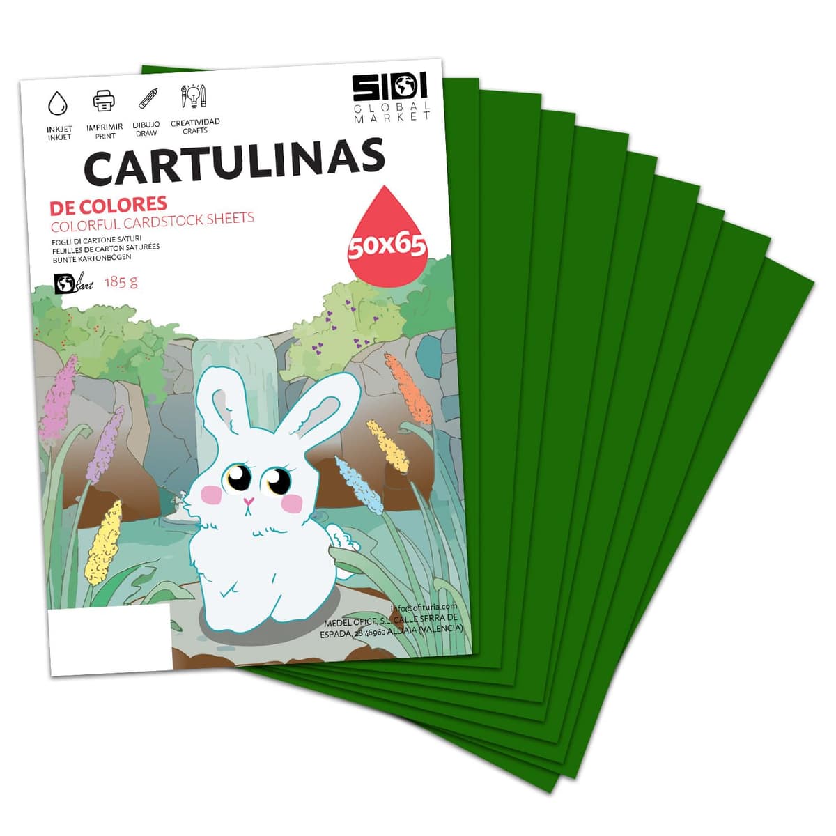 Cartulina A4 Azul Metalizada 230 g Cartulina Brillo Reflectante para Manualidades, Scrapbooking, Impresora Inkjet y Láser, Papel Cartulina Premium Metalizado – SIDI (azul metalizado, 25h) — view 51