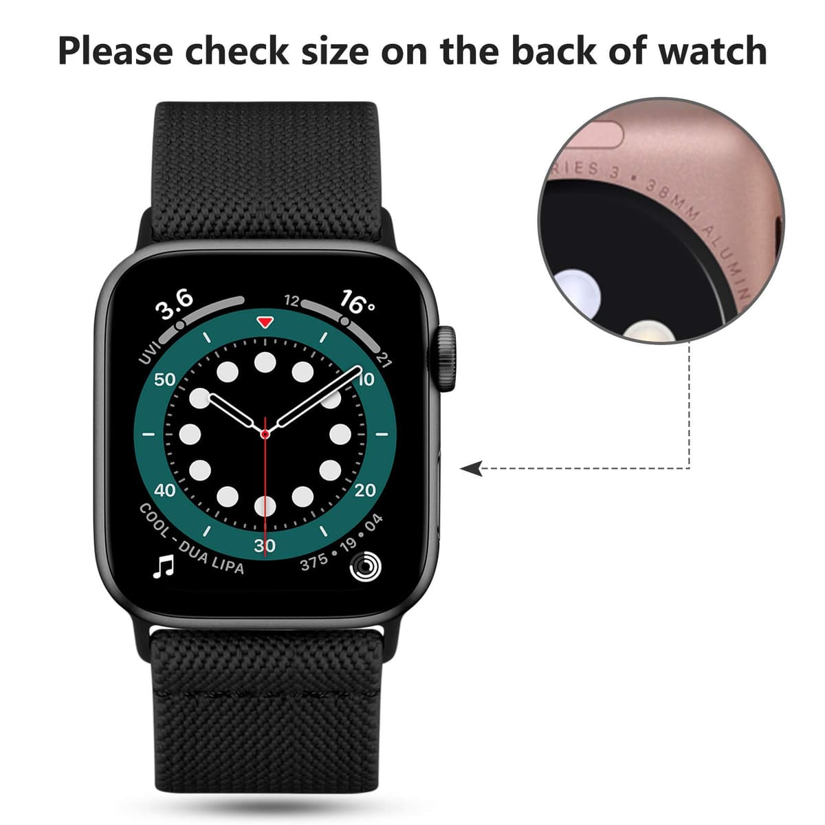 Oielai Solo Loop Straps Compatible with Apple Watch Strap 38mm 40mm 41mm 42mm 44mm 45mm 46mm 49mm, Adjustable Stretch Nylon Sport Band for iWatch Series 11 10 9 8 7 6 5 4 3 2 1 SE Ultra — view 5