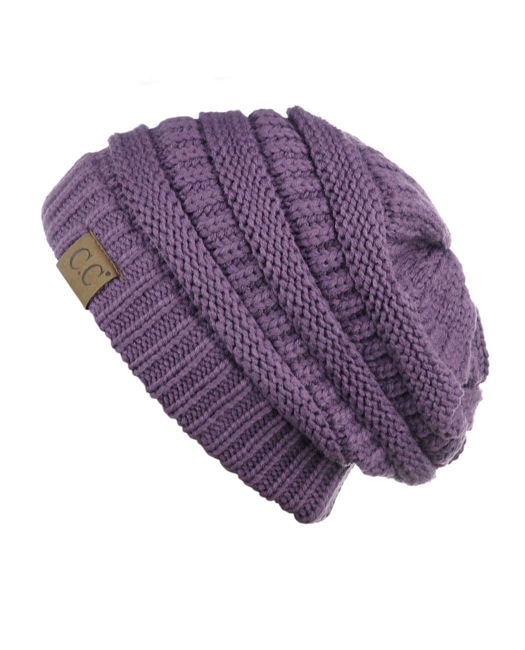 Warm Chunky Soft Stretch Cable Knit Beanie Skully — view 24