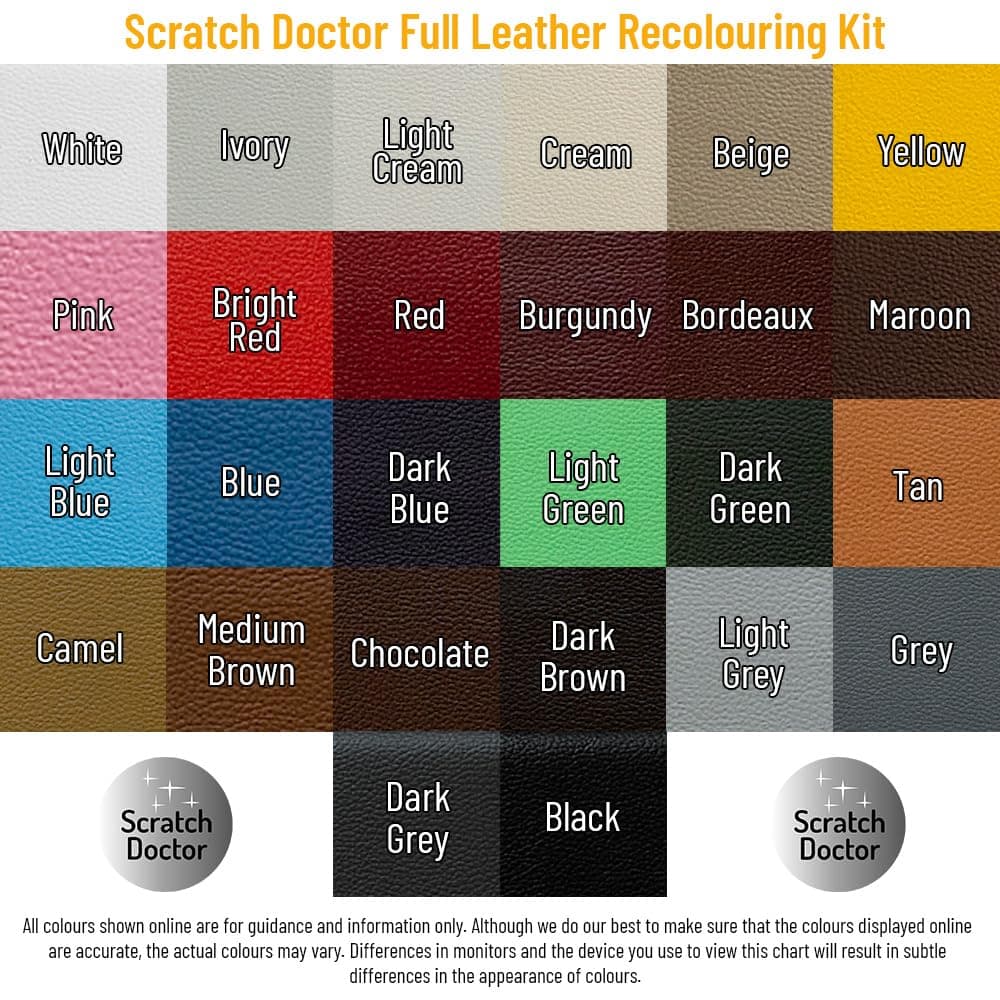 The Scratch Doctor Leather Recolouring Kit for Furniture & Car Seats | Clean, Dye & Protect | Includes Cleaner, Primer, Dye & Sealant (Cream, 250ml) — view 2