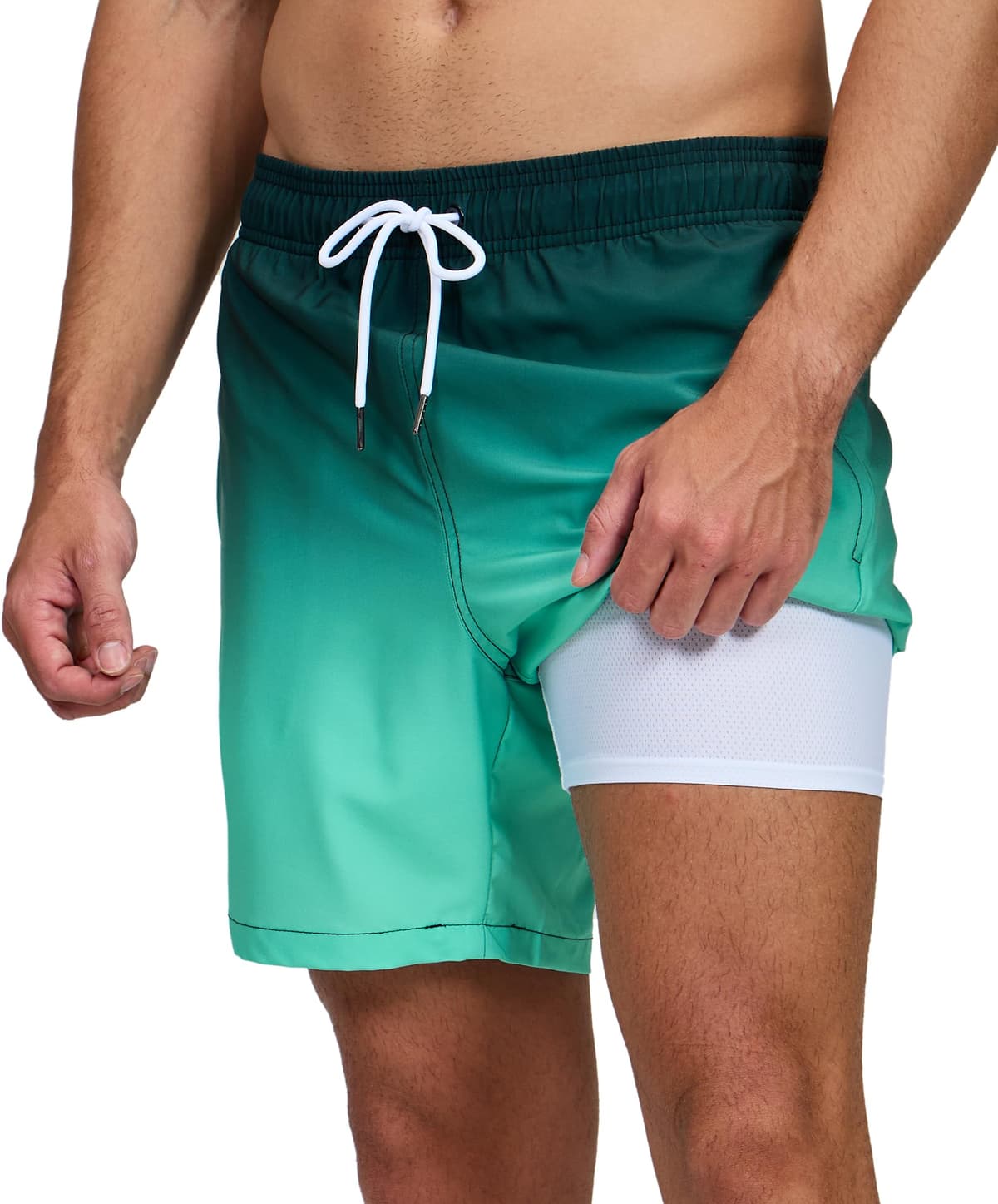 Kfnire Bañador Hombre con Forro Compresión y Bolsillos, Shorts de Baño para Natación Secado Rápido Hidrófugo Banador para Hombre — view 14