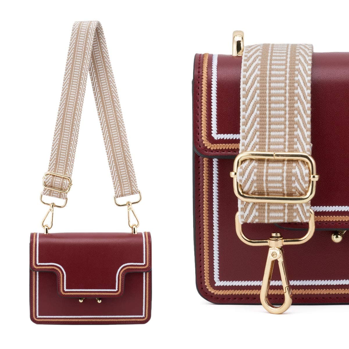 ZOOEASS Wide Shoulder Strap Adjustable Replacement Belt Crossbody Canvas Bag Handbag — view 4