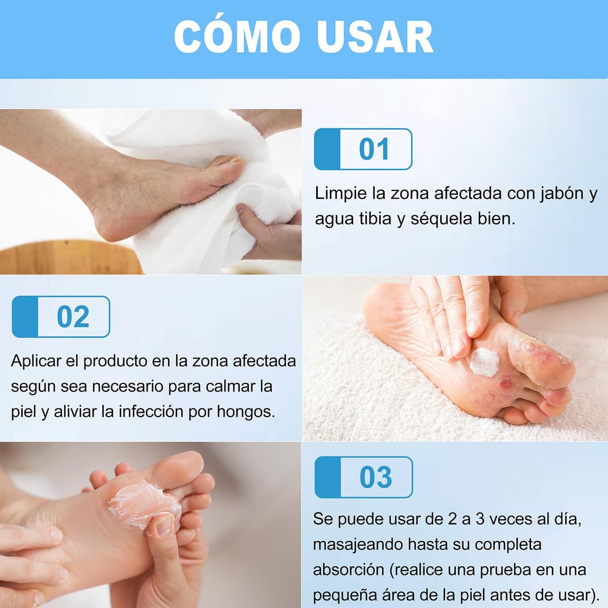 Crema Antifúngica - Crema Antifúngica para la Piel, Crema antimicótica para hongos pies y pie de atleta Calma los picazones y el malestar cutáneo, fórmula natural (1) — view 6