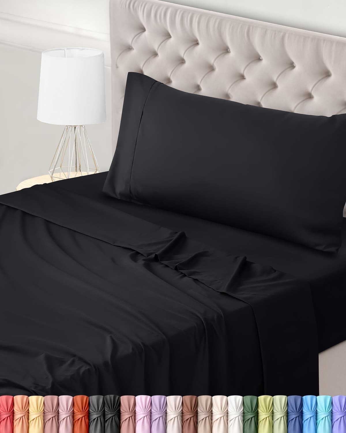 Utopia Bedding Juego de Sabanas 4 Piezas 150x200 - Poliéster Microfibra Cepillada - Oeko-Tex Certificado - Sábana Bajera, Sábana Plana y 2 Fundas de Almohada 50x75 (Cama 150, Blanco) — view 33