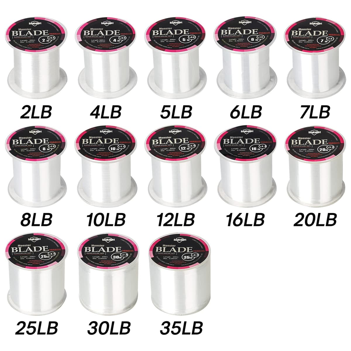 Seaknight Blade Nylon Linea de Pesca 500m/1000m Japan Material Monofilamento Carpa Linea de Pesca sedal 2-35LB — view 3