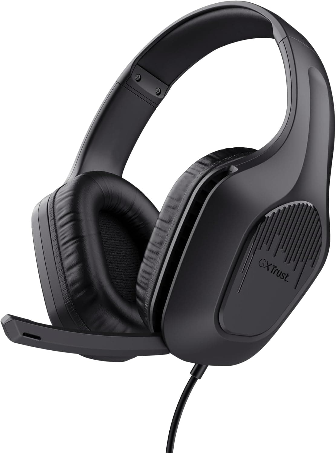 418 Rayne Lightweight Gaming Headset for PC Xbox PS4 PS5 Switch Mobile, 50mm Drivers, 3.5mm Connection, Foldable Microphone, 2m Over-Ear Wired Headphones, Black