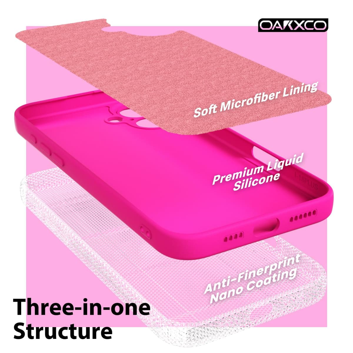 oakxco for iPhone 17 Pro Max Phone Case Liquid Silicone, Cute Thin Slim Grip Soft Rubber Gel for Women Men, Smooth Matte TPU Plain Solid Color Girly Simple Case with Camera Cover, Light Pink — view 373