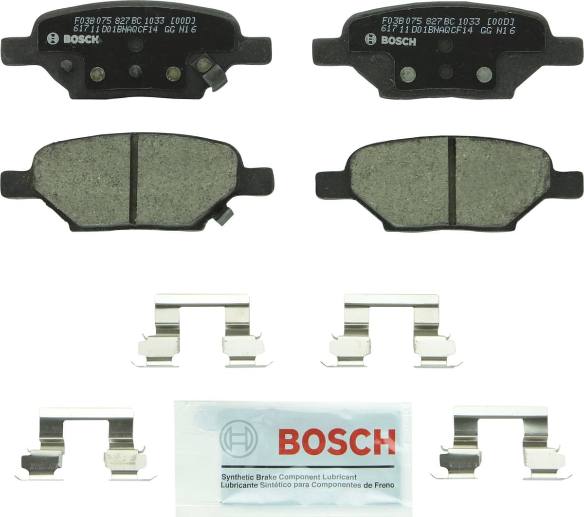 Bosch BC914 QuietCast Premium Ceramic Disc Brake Pad Set For: Acura ILX; Honda Accord, Civic, CR-V, Element, Fit, Front — view 12