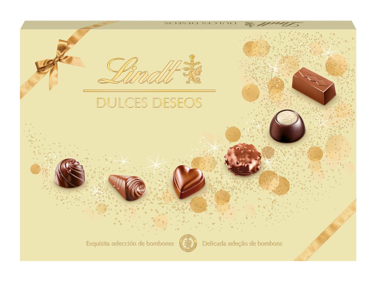 Lindt DULCES DESEOS DARK, caja de bombones surtidos de Chocolate Negro de distintas intensidades, para compartir tus mejores deseos, 337g — view 2