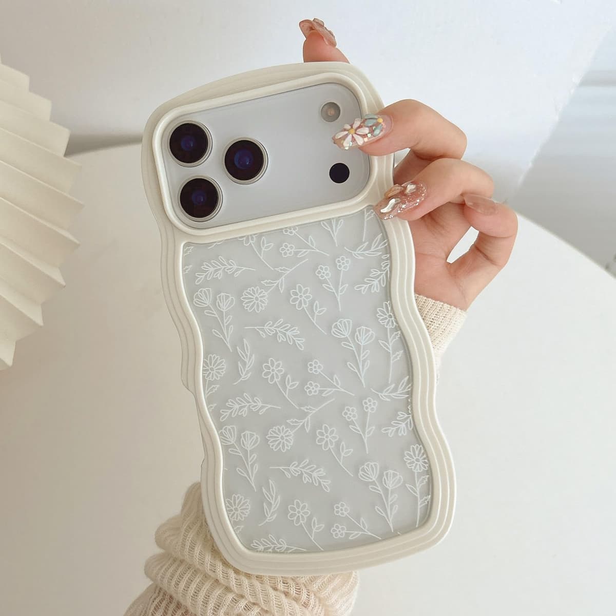 QLTYPRI Compatible with iPhone 11 Case, Cute Curly Wave Frame Clear Case for Girls Women, Transparent Soft Silicone TPU Bumper Shockproof Protective Phone Cover for iPhone 11 - Purple — view 94