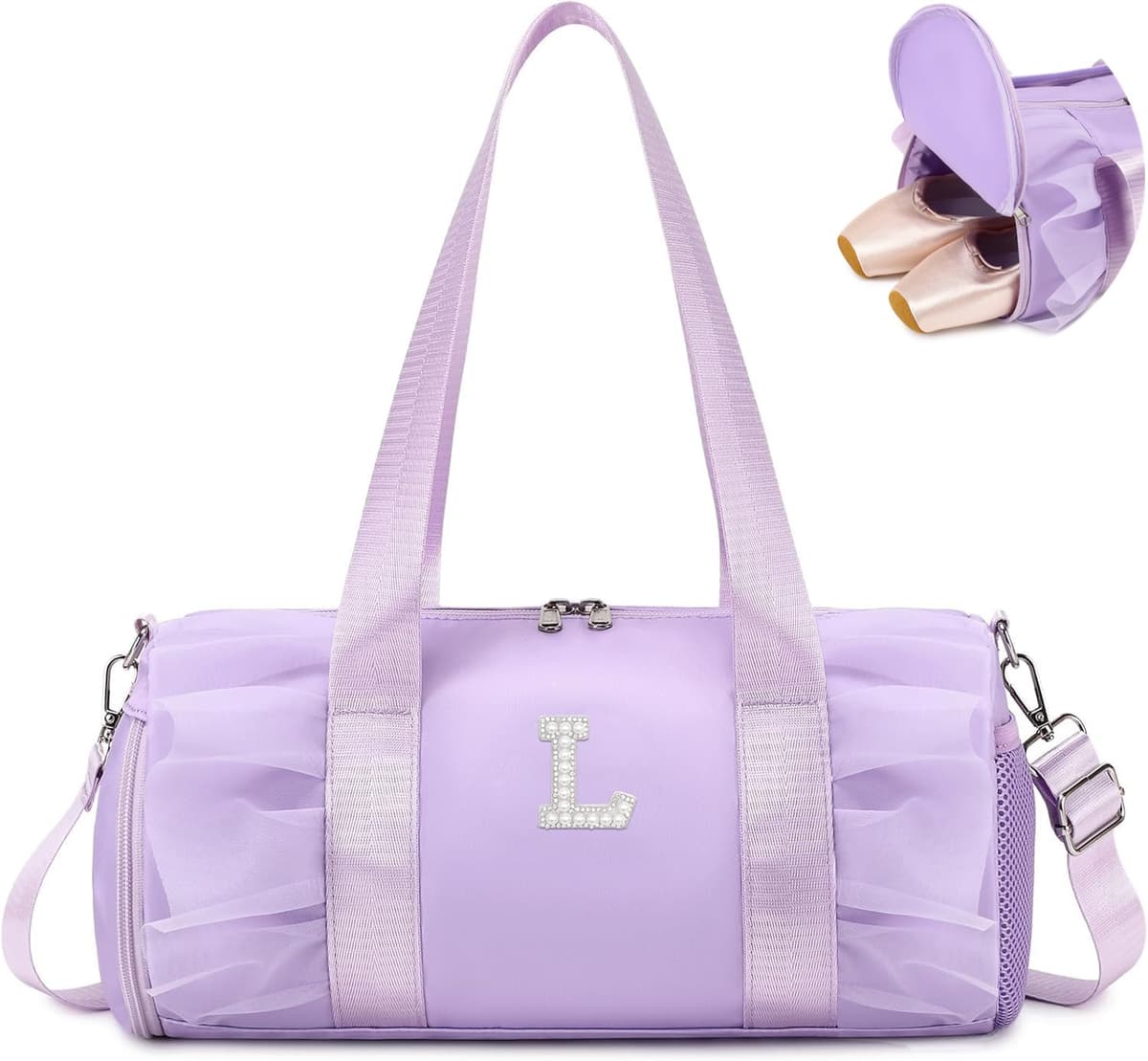 Bolsas Deporte Niña Bolsa Mano Bolso Piscina Gimnasia Natacion con Zapatero Independiente y Bolsillo Impermeable
