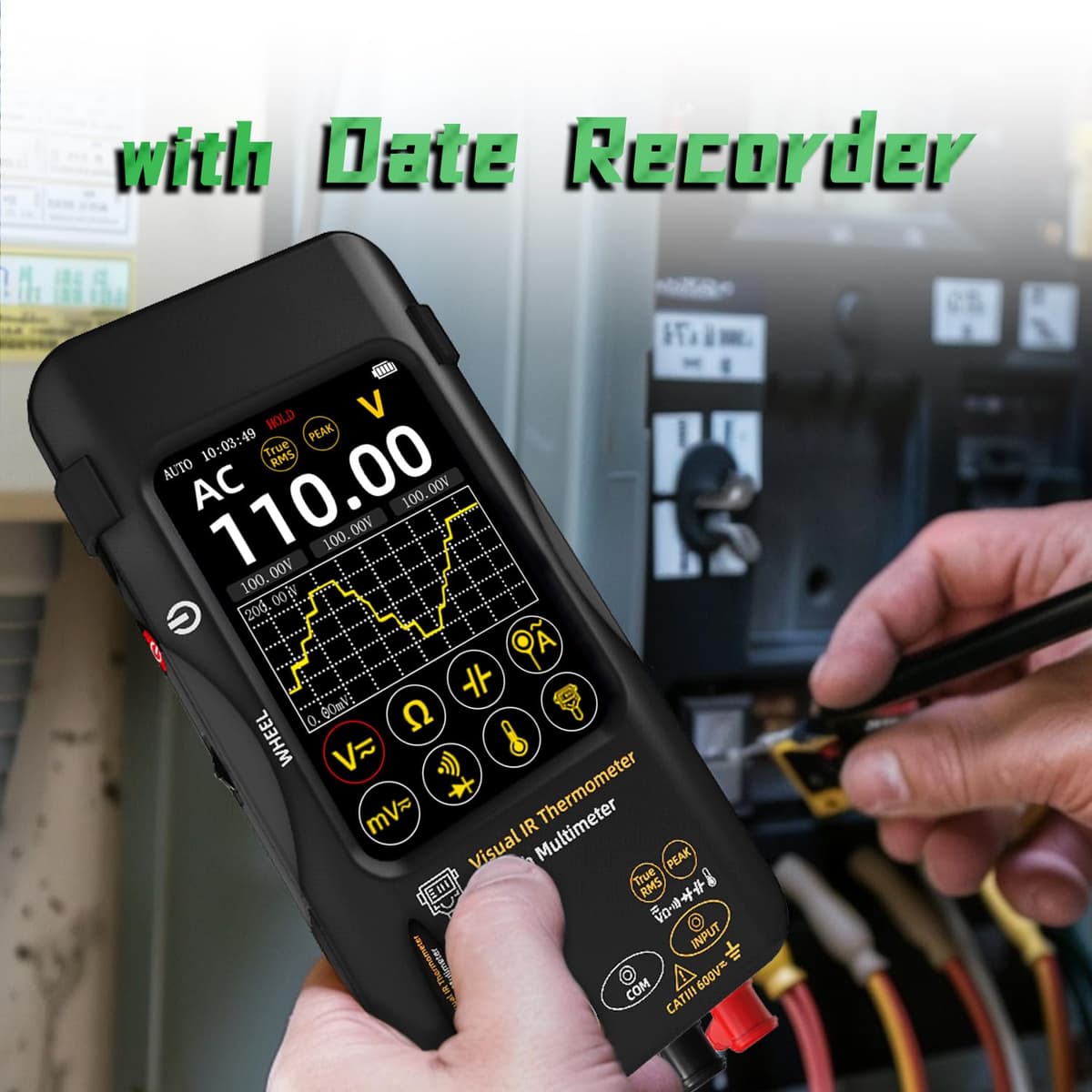 BSIDE SH9 Thermal Imaging Multimeter Dual Light Fusion Thermal Camera 428X320 IR Imaging ‌with Macro Lens & 20000 Counts Graphing Multimeter TRMS 3.98″ Touch Screen for PCB Electronics Industrial — view 5