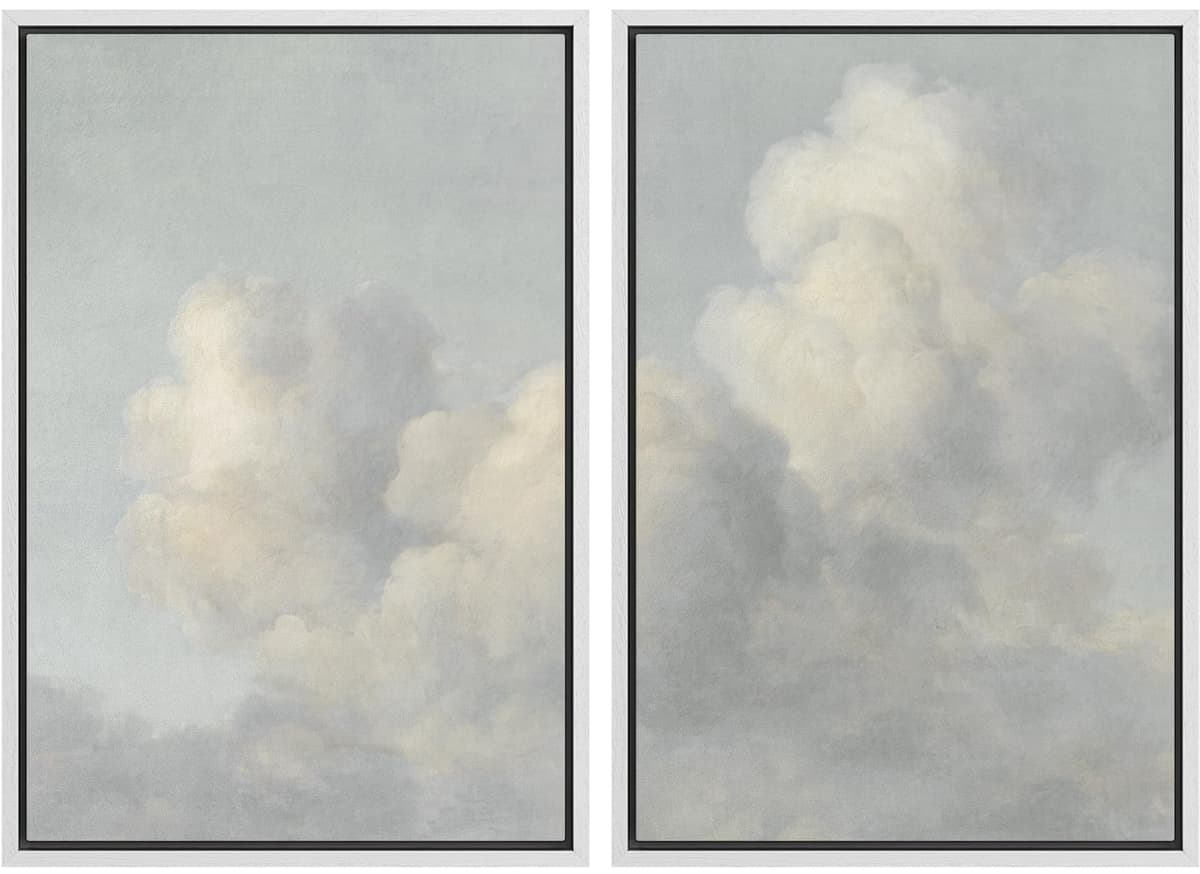 MUDECOR Framed Canvas Print Wall Art Set Watercolor Pastel Duotone Tan Landscape Abstract Shapes Illustrations Modern Art Decorative Contemporary for Living Room, Bedroom, Office - 24"x36"x2 Natural — view 132