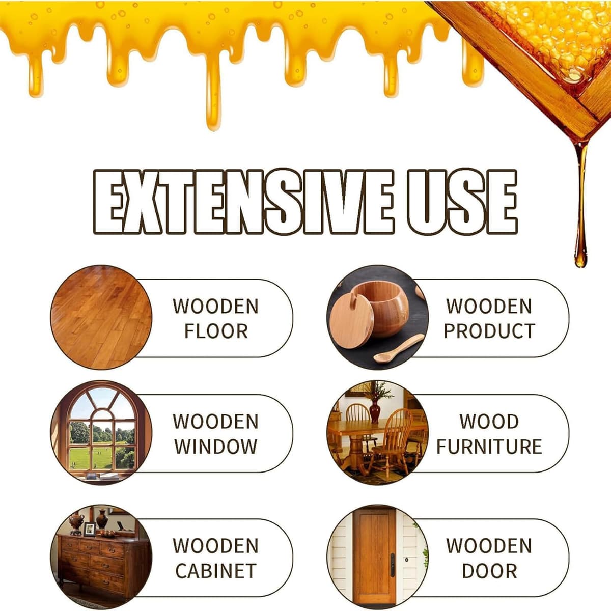 Spray Beeswax for Wood, Bees Wax Furniture Polish and Cleaner with Sponge&Towel, Beeswax Essential Oil Wax For Living Rooms,Kitchens, Floors (1 pc) — view 4