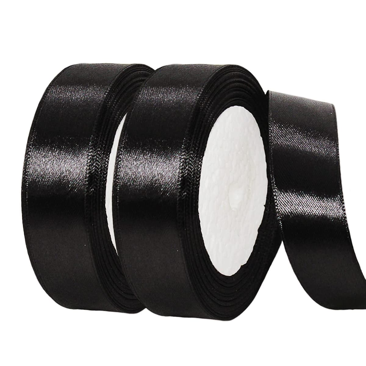 40mm Wide White Ribbon Thick Wedding Car Ribbon 22m, 1.5 inch Thick White Satin Ribbon for Gift Wrapping Wedding Car Christmas Birthday Cake Hair Bow Florist Bouquet Crafts Decorations — view 139