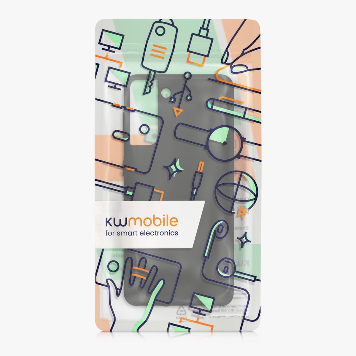 kwmobile Case for Samsung Galaxy S21 Case - Soft Cover - Shockproof Silicone - Wireless Charging Dark Grey — view 7