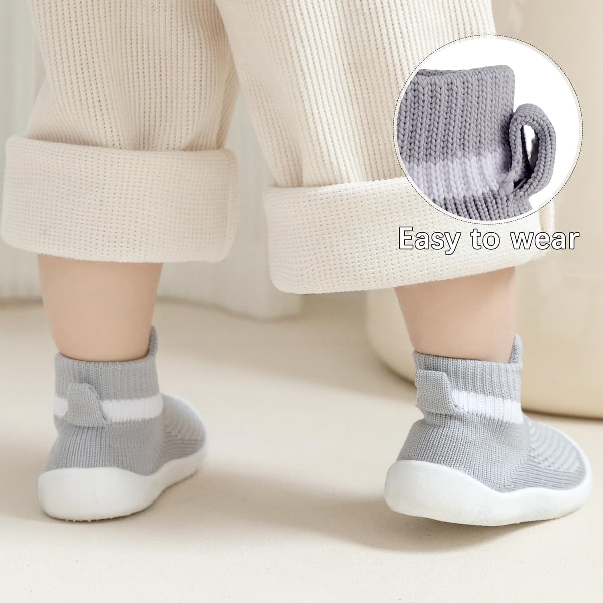 MK MATT KEELY Baby Shoes Boys Girls Sock Shoes Toddlers Pre Walkers First Walking Shoes with Anti Slip Rubber Sole — view 2