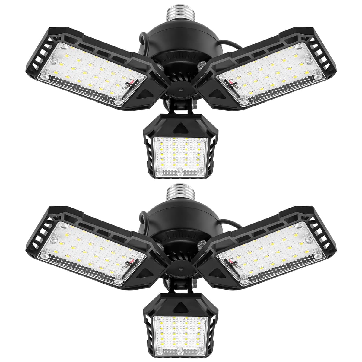 LED Garage Lights Bulb 2 Pack 180W 18000LM 6500K Led Shop Light with 6 Plus 1 Deformable Panels Basement Barn Ceiling Lights for E26/E27 — view 8