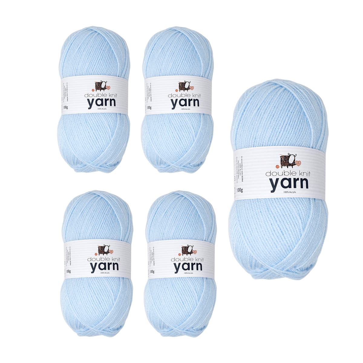 Korbond DK Beige Yarn - 100g Acrylic Wool - Lightweight, Hypoallergenic & Durable Double Knit Crochet Yarn Knitting Wool (290m Total) — view 19