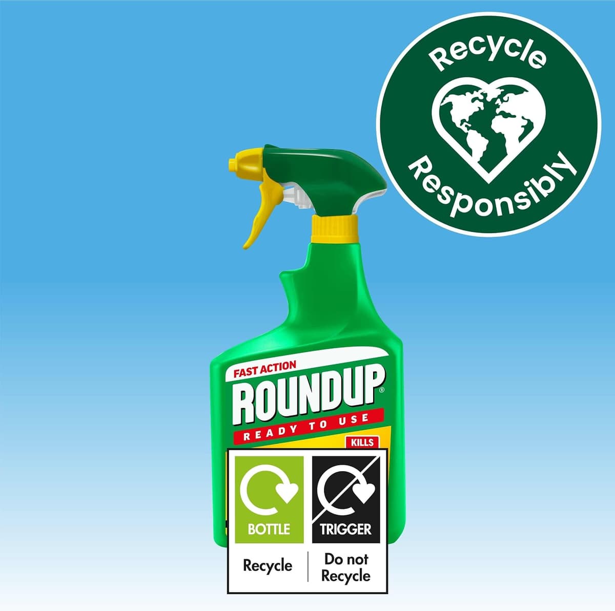 Roundup Total Fast Action Weed Killer, 1 Litre — view 5
