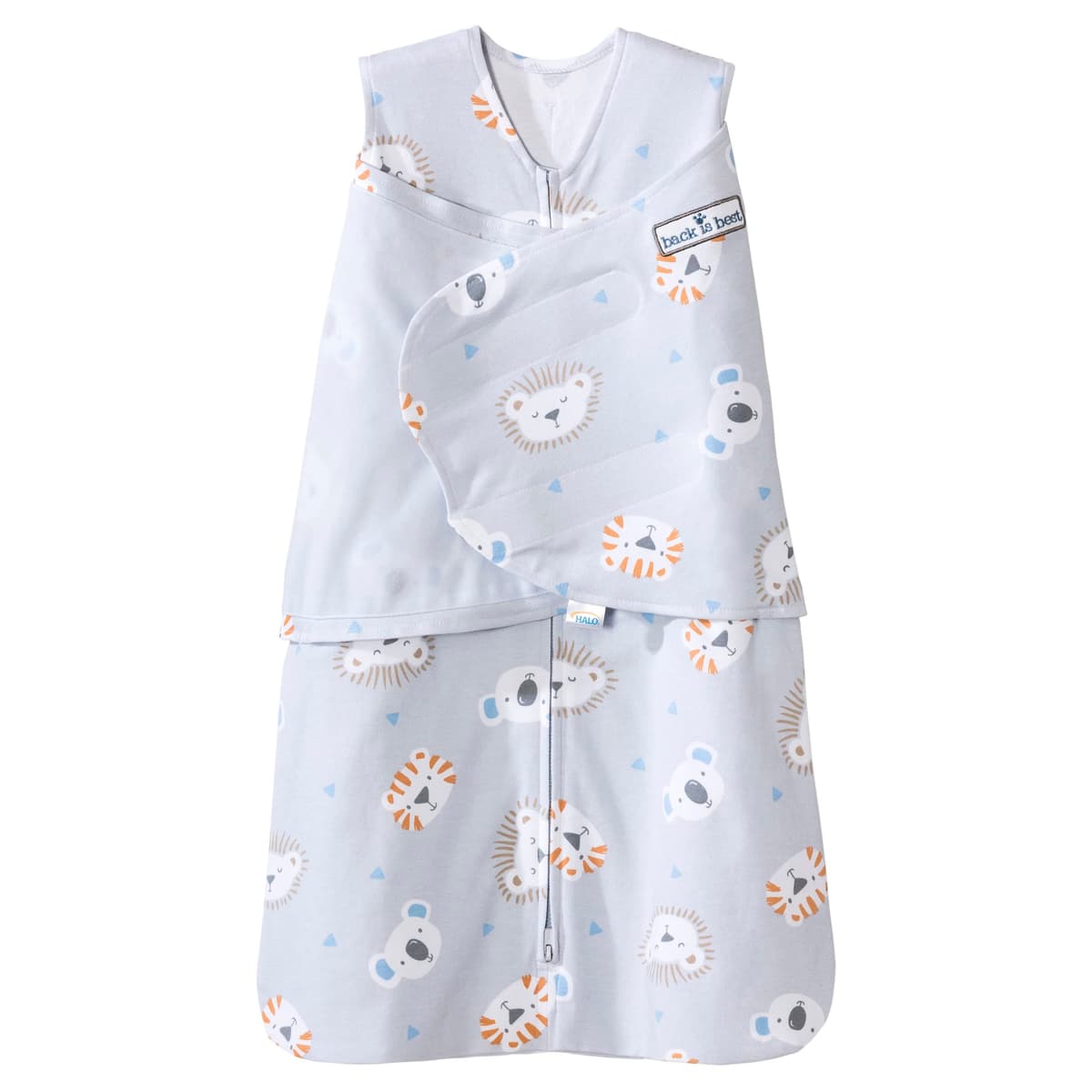 HALO 100% Cotton Sleepsack Swaddle, 3-Way Adjustable Wearable Blanket, TOG 1.5, Jungle, Small (Pack of 1) — view 33