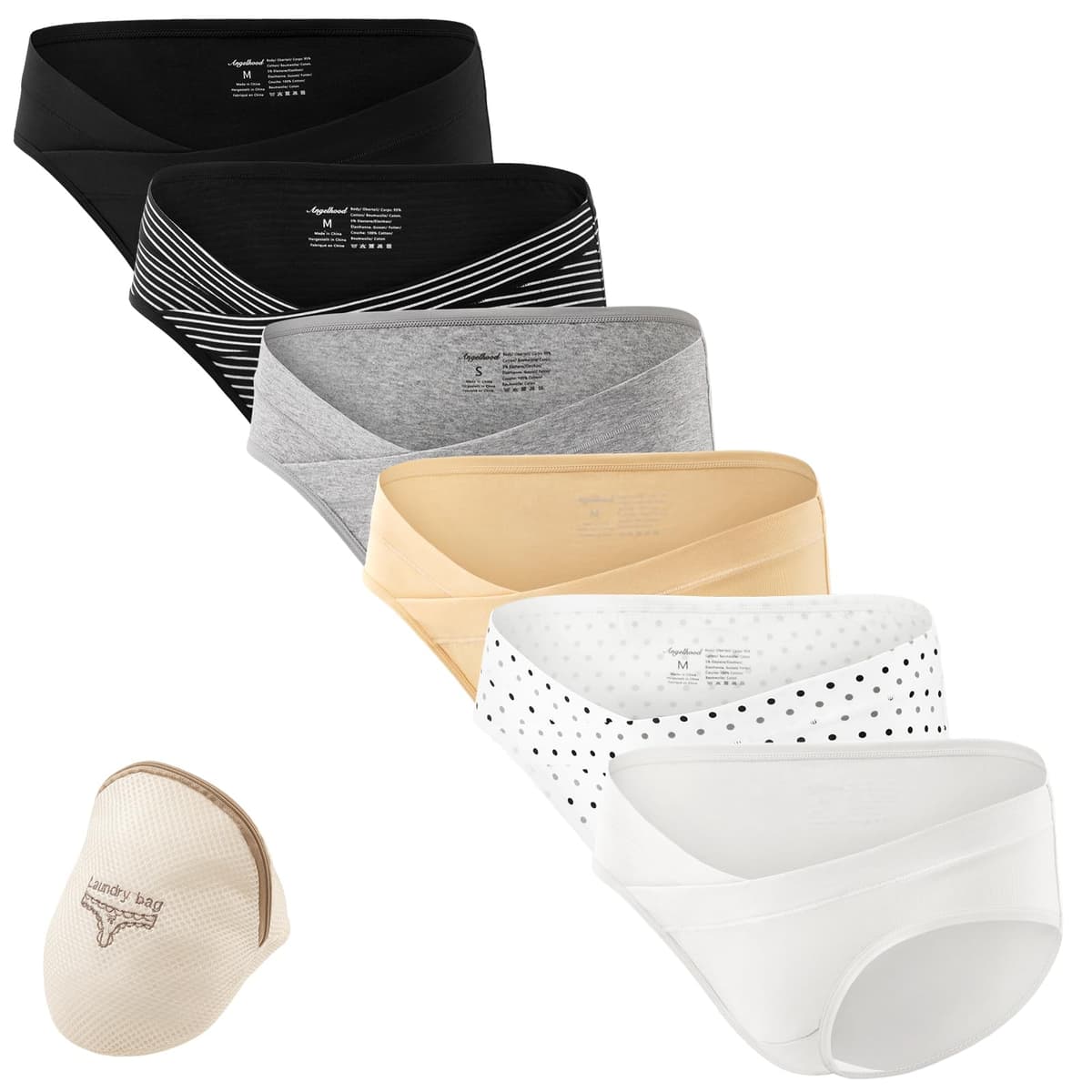 HBselect 6 Bragas Embarazadas Algodon U Forma Braguitas para Premamá Cintura Bajo Bragas Maternidad — view 11