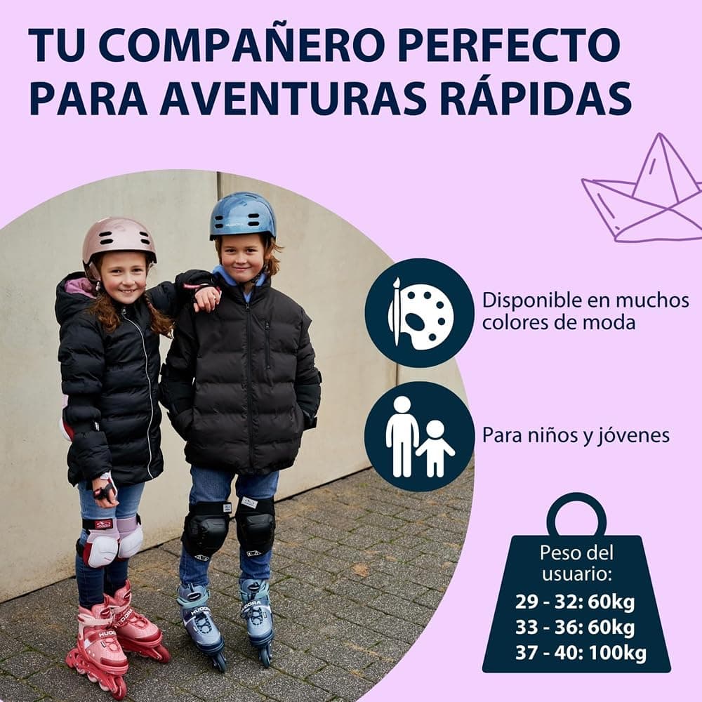 HUDORA Patines de Ruedas MIA/Leon - Patines para niños/Adolescentes y Adultos en Diferentes Tallas y Colores - Ajustables en 4 Tallas - cómodos y Elegantes — view 6