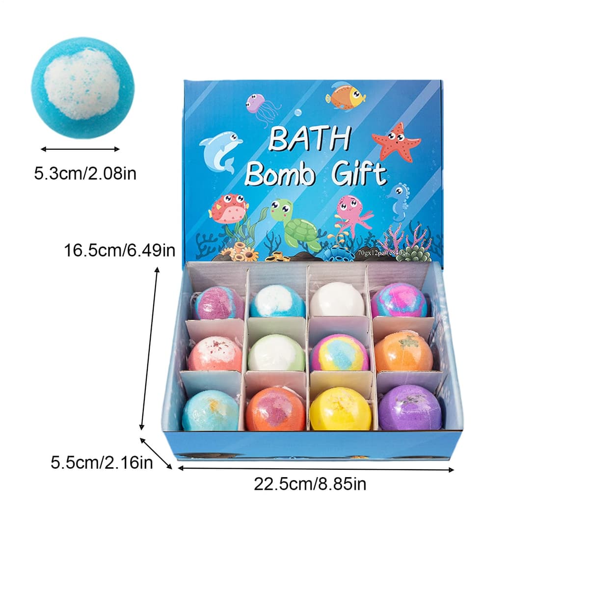 Bola De Baño con Juguetes - Bola De Baño Hecha A Mano | Bolas De Sal De Gaseosas | para Niños Y Niñas | Textura Suave para Piel Sensible Y Seca — view 2