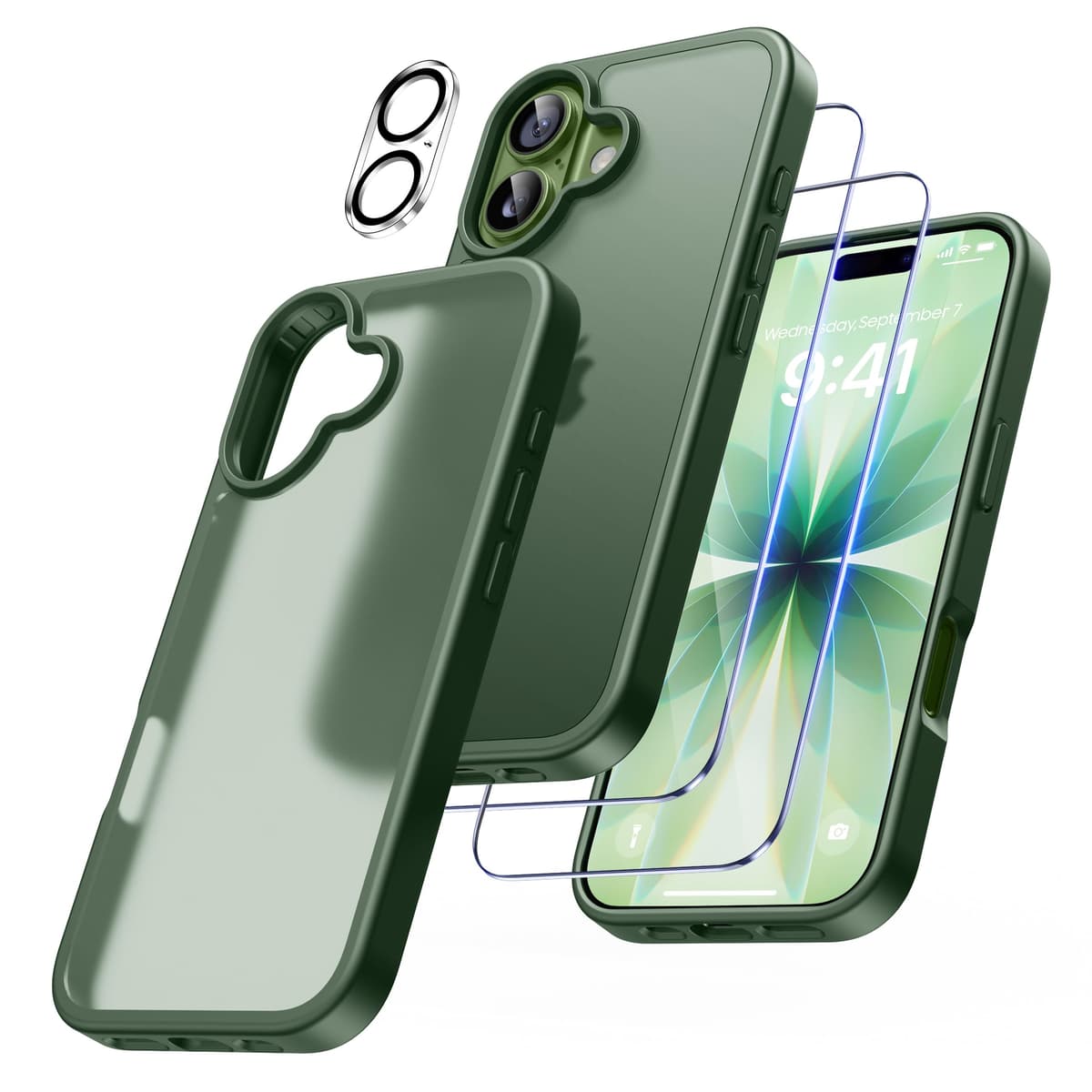 FLLAO 4 en 1 Funda para iPhone 15 con 2 Protector Pantalla y 1 Protector Lente Cámara, [Almohadilla de Aire integrada] Antigolpes Antiarañazos Carcasa 6,1 Pulgadas, Transparente — view 43