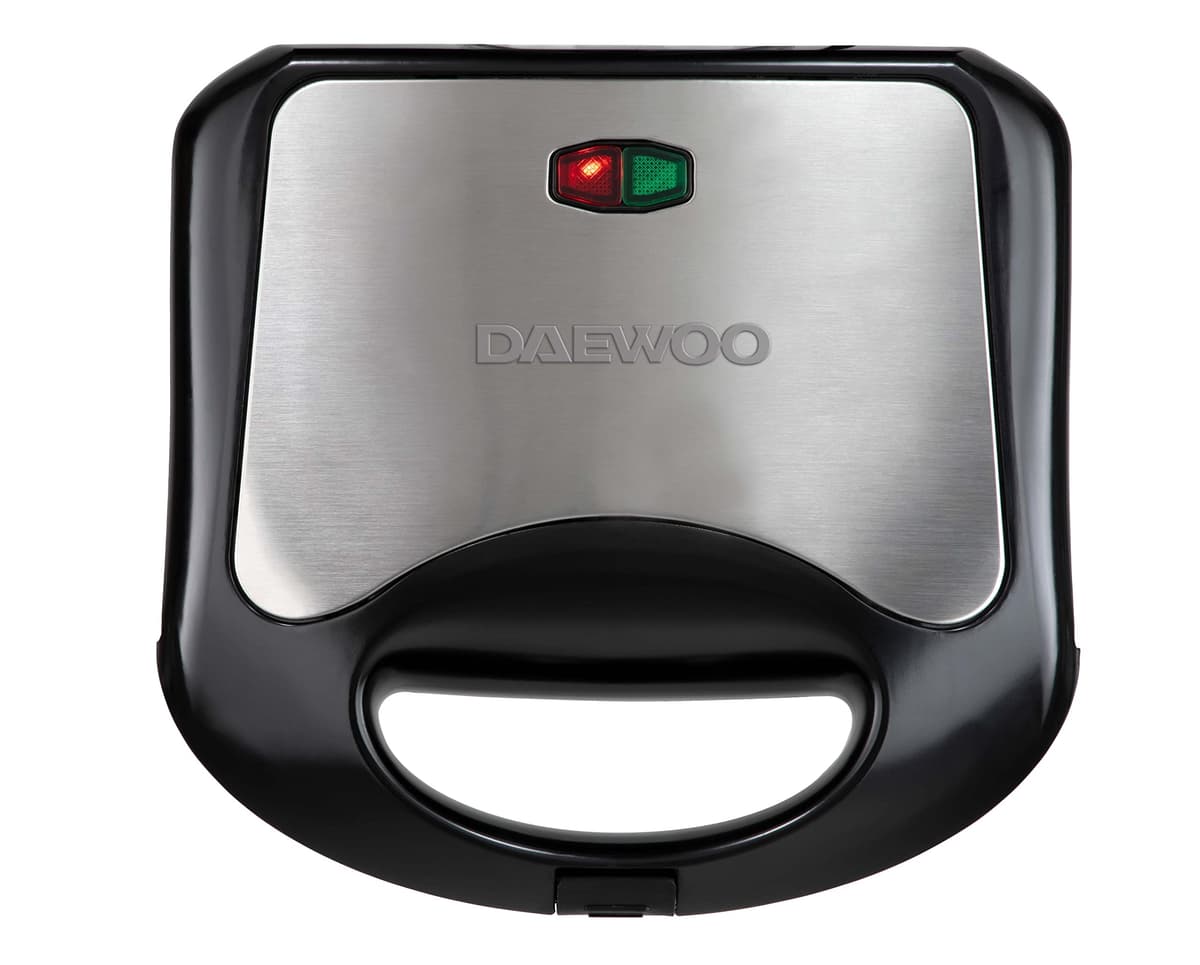 Daewoo Compact Sandwich Maker 750W, Non-Stick Toastie Maker with Dual Indicator Lights & Latch Lock, Easy Clean Sealed Sandwich Press – Ideal for Quick Snacks at Home — view 2