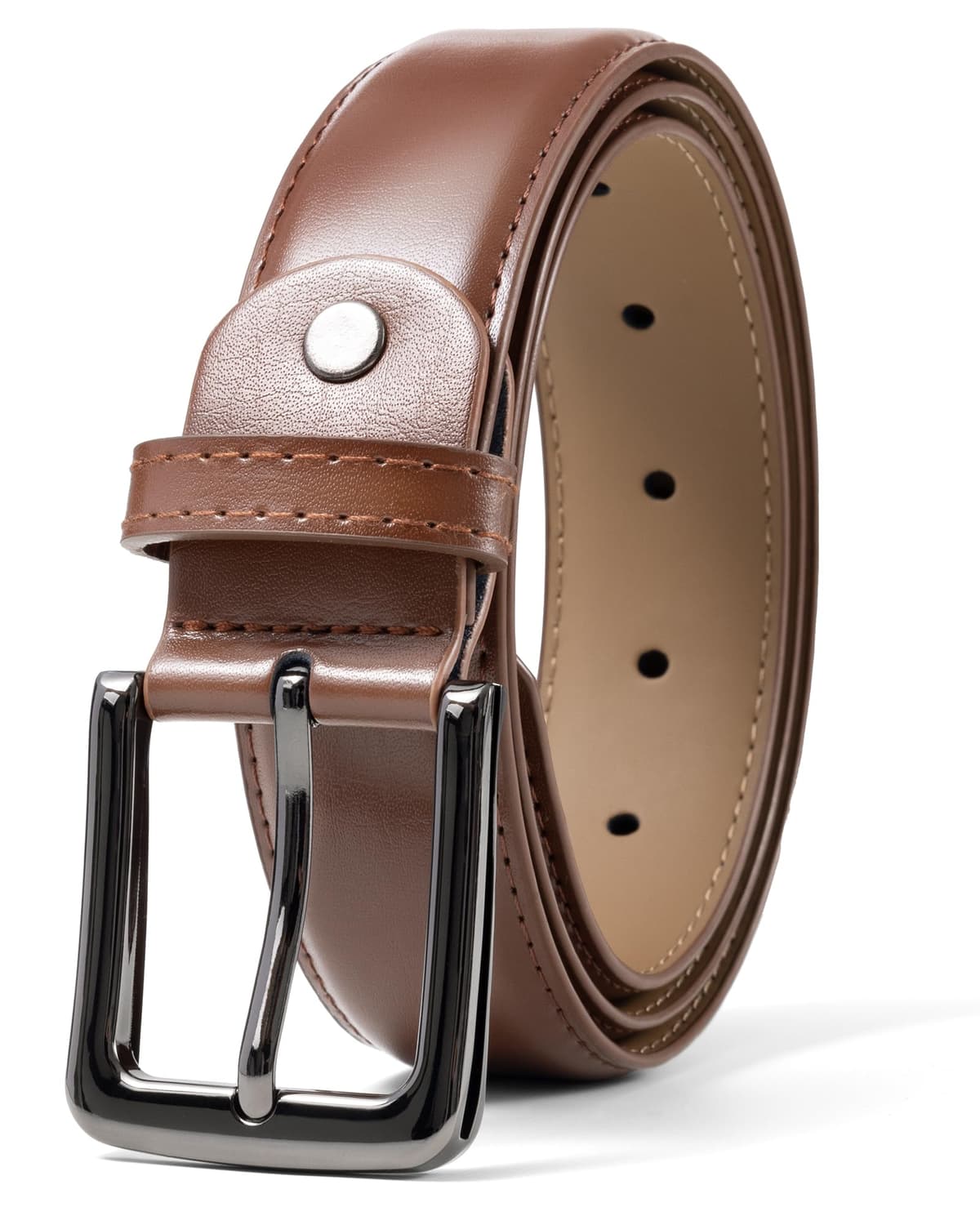 maikun Black Leather Belts for Men,Mens Belts Leather Black — view 7