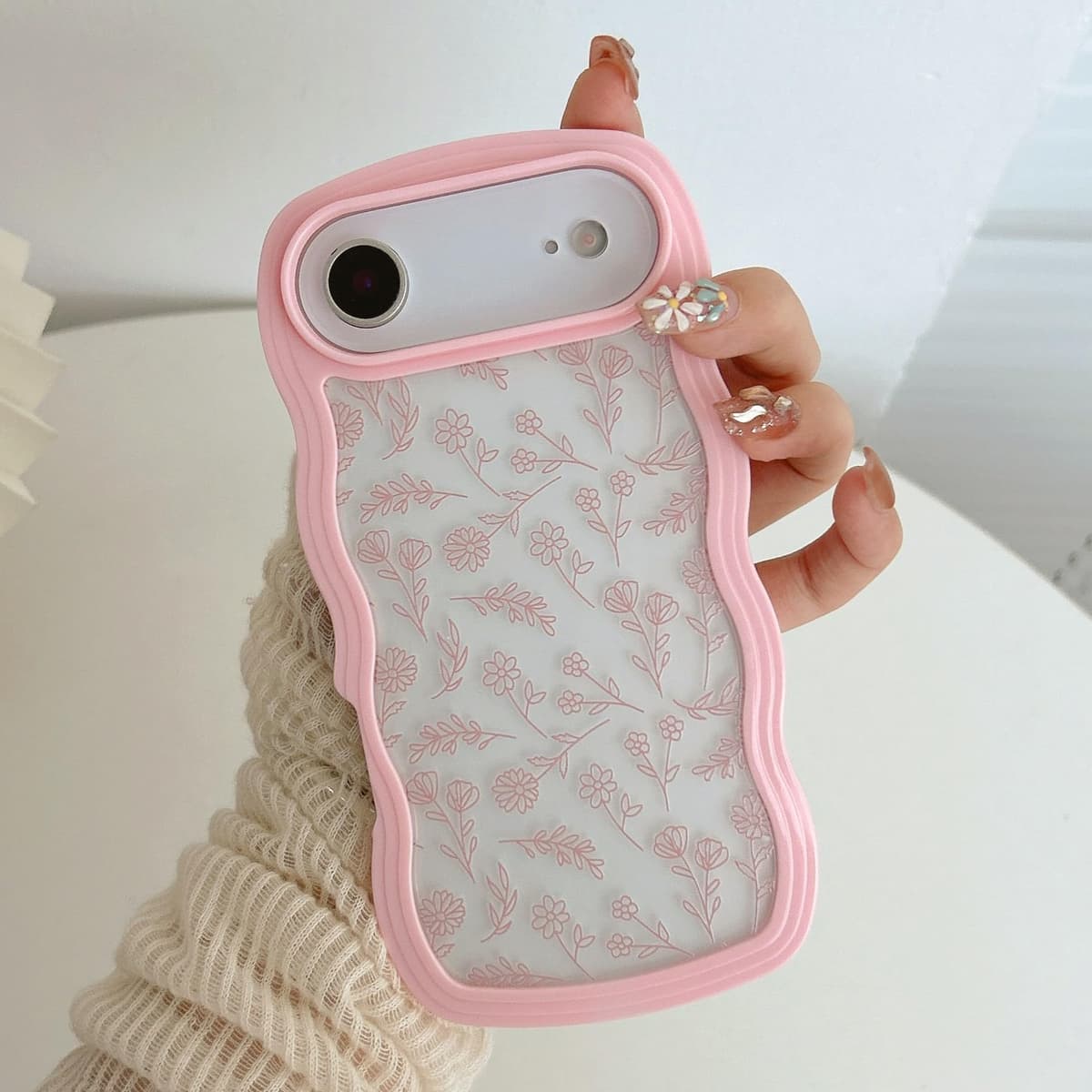 QLTYPRI Compatible with iPhone 11 Case, Cute Curly Wave Frame Clear Case for Girls Women, Transparent Soft Silicone TPU Bumper Shockproof Protective Phone Cover for iPhone 11 - Purple — view 114
