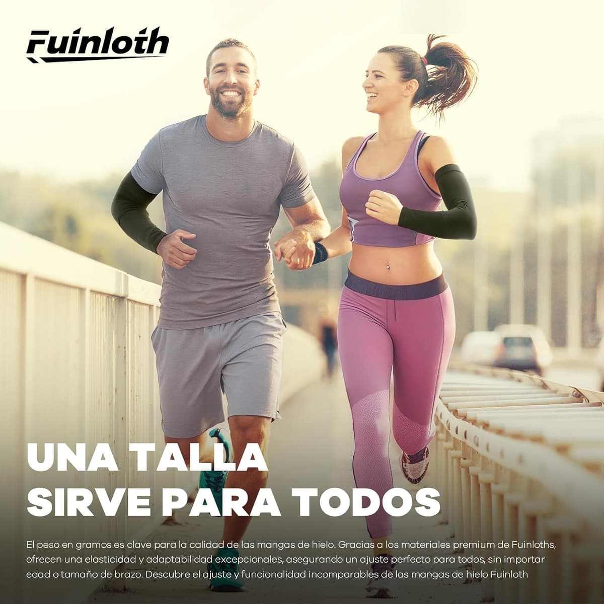 fuinloth Arm Sleeves for Men and Women, Sport Compression Sun Protection — view 5