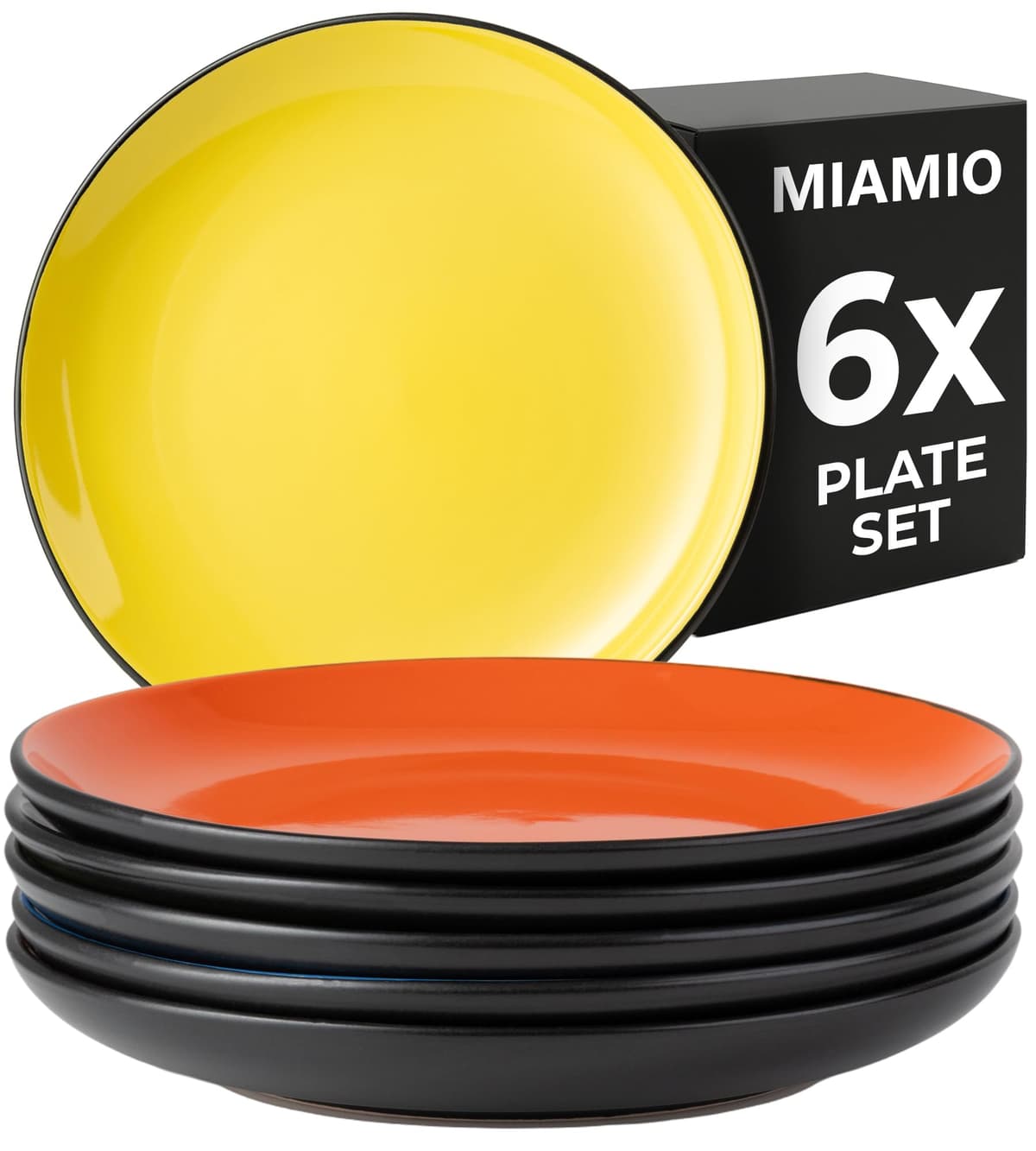 MIAMIO - 6 x 350 ml Juego de Taza de Café/Copa de desayuno - Le Papillon Colección (Negro) — view 37