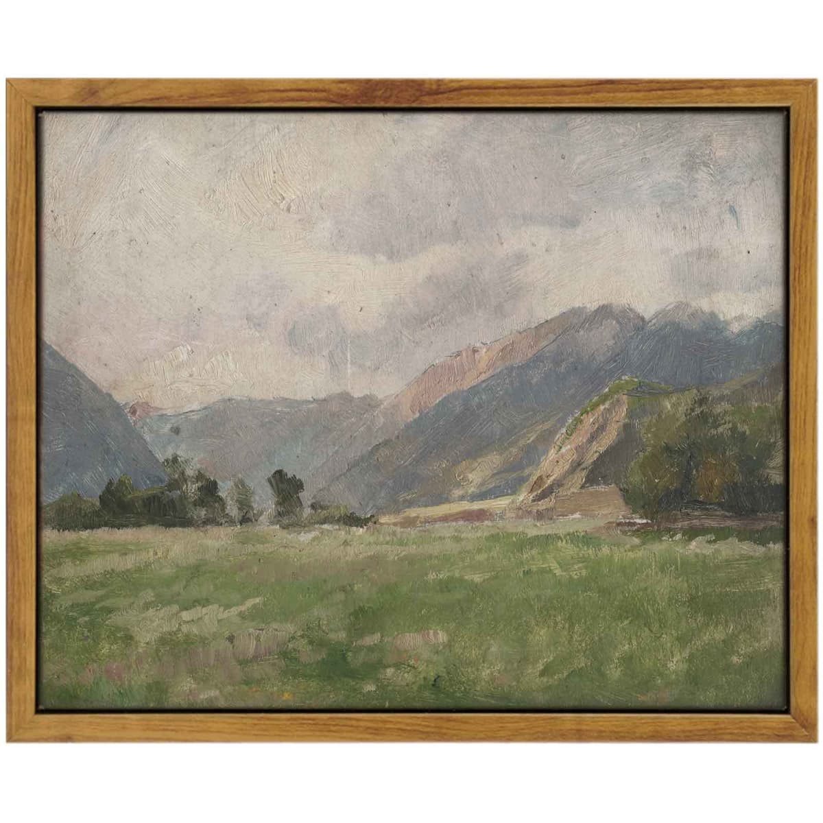 InSimSea Framed Canvas Wall Art, Meadow with Flowers Painting, Landscape for Living Room, Bedroom, Home, Bathroom Decor, 8x10 — view 197